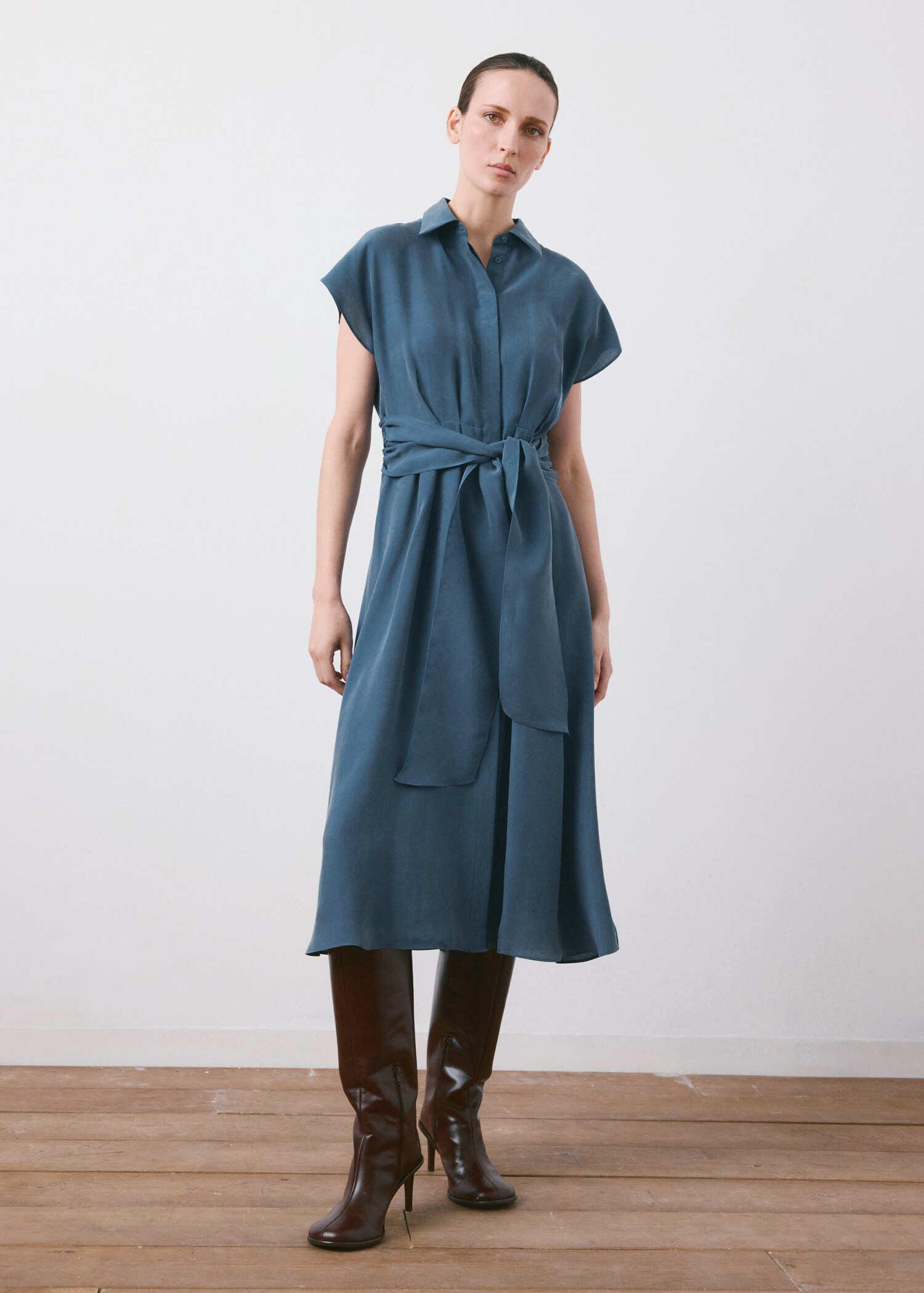 Belt shirt dress - General plane