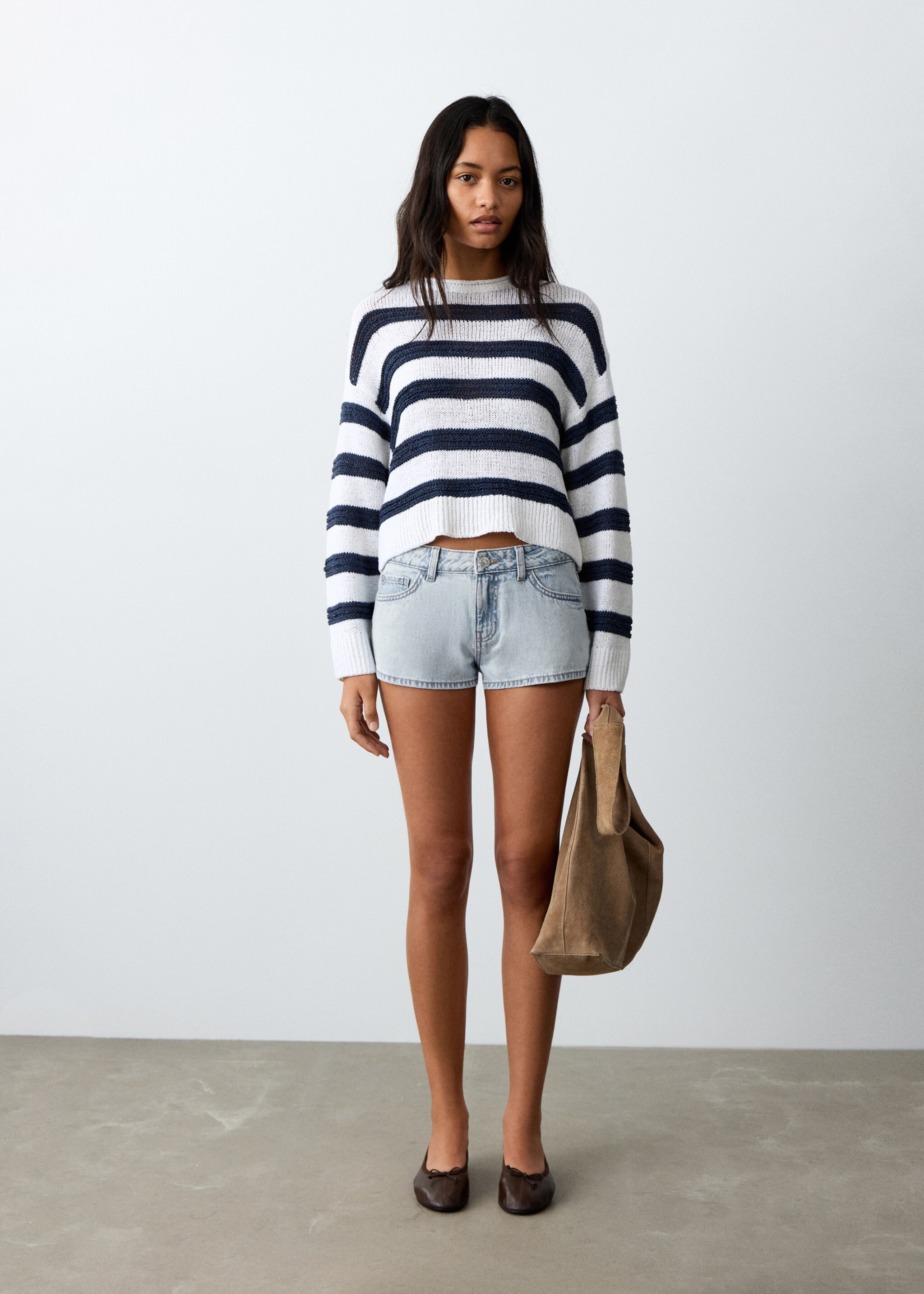 Micro fit low waist shorts - General plane, Light Blue. Ref: 27005965-00.