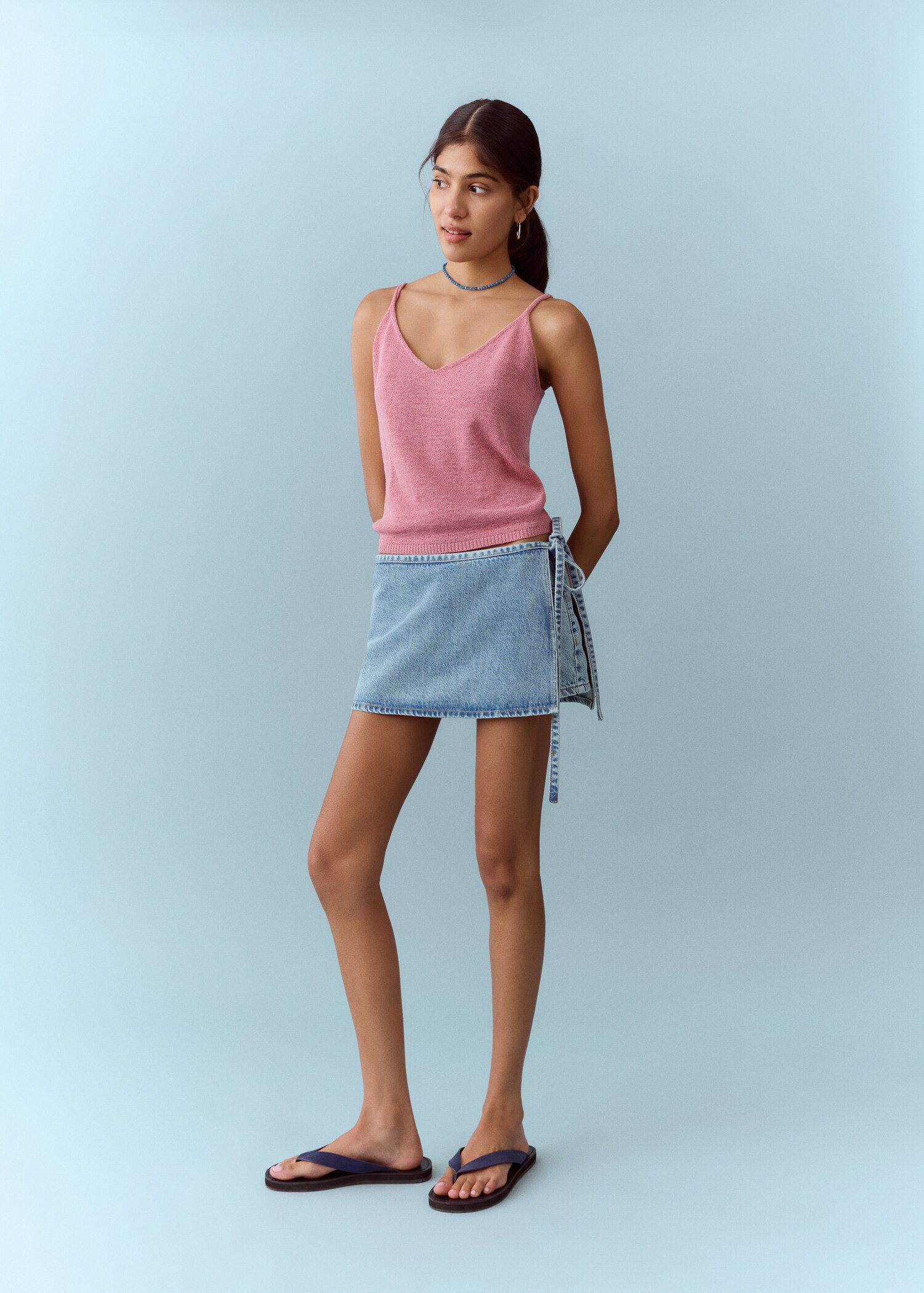 Shorts with detachable bow detail - General plane