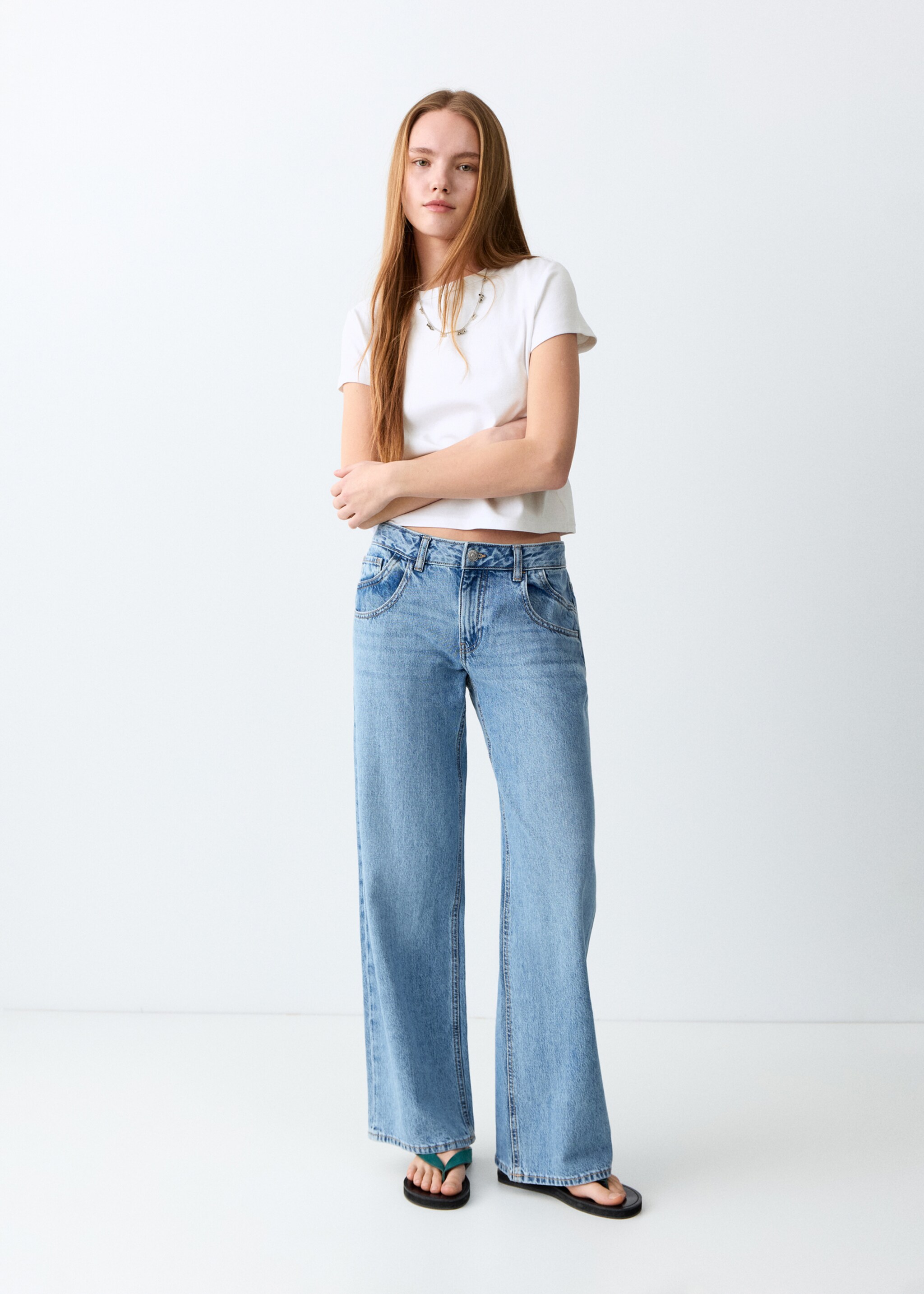 Camiseta básica algodón - Plano general, Blanco roto. Ref: 27006758-00.