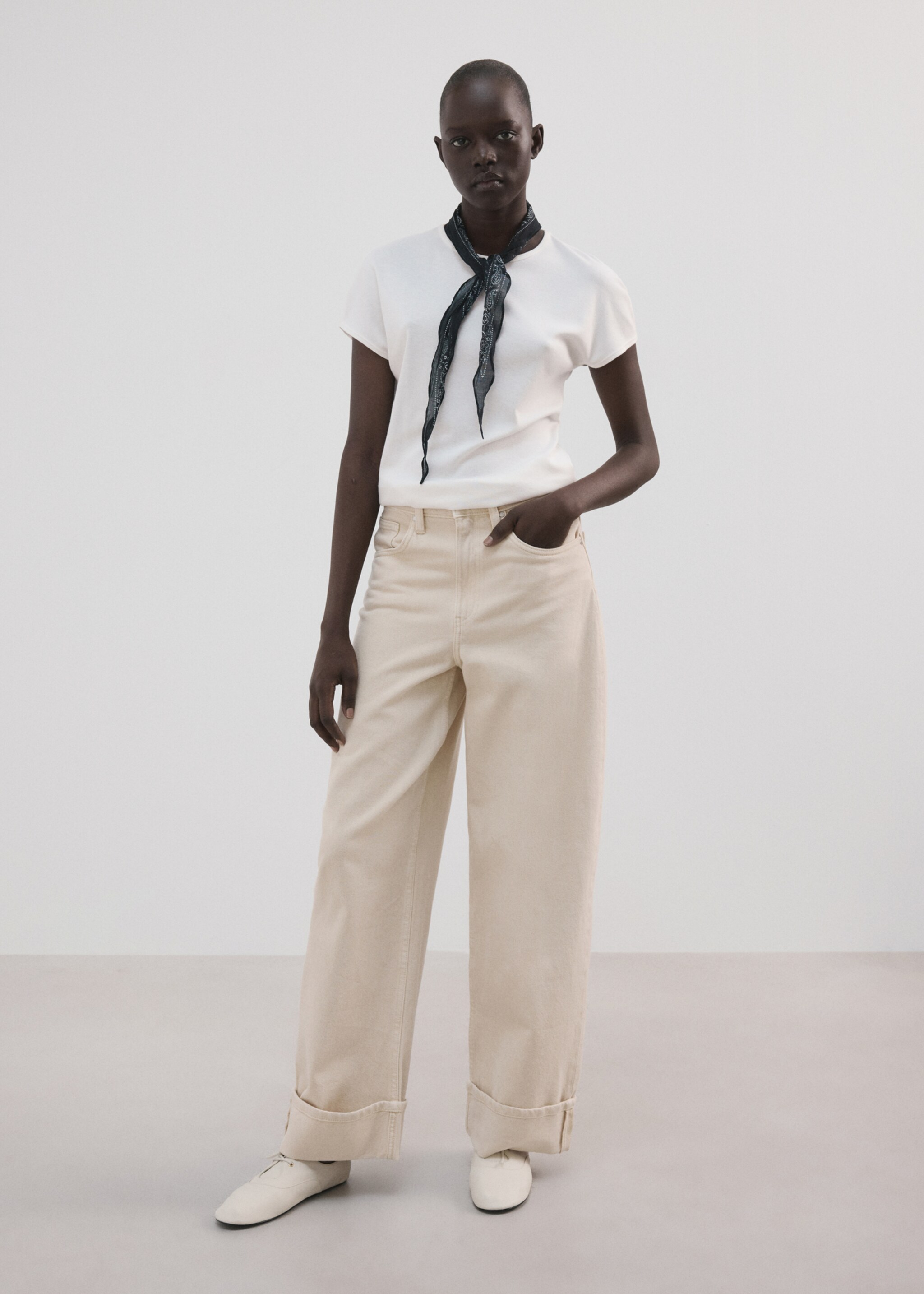 تي شيرت بكم قصير من القطن المختلط - رؤية عامة, سكري. Ref: 27007805-00.