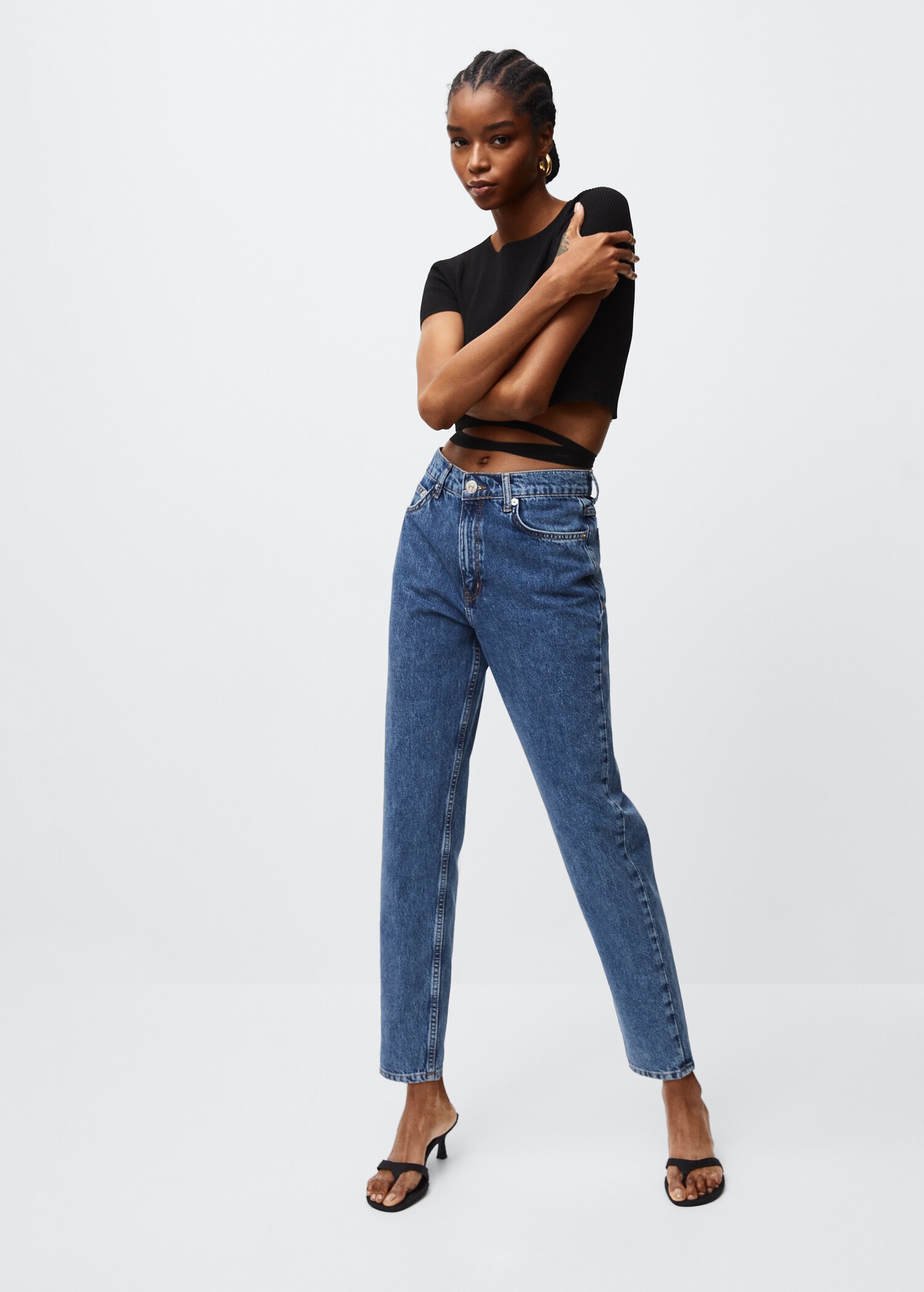 Mom high-waist jeans - General plane