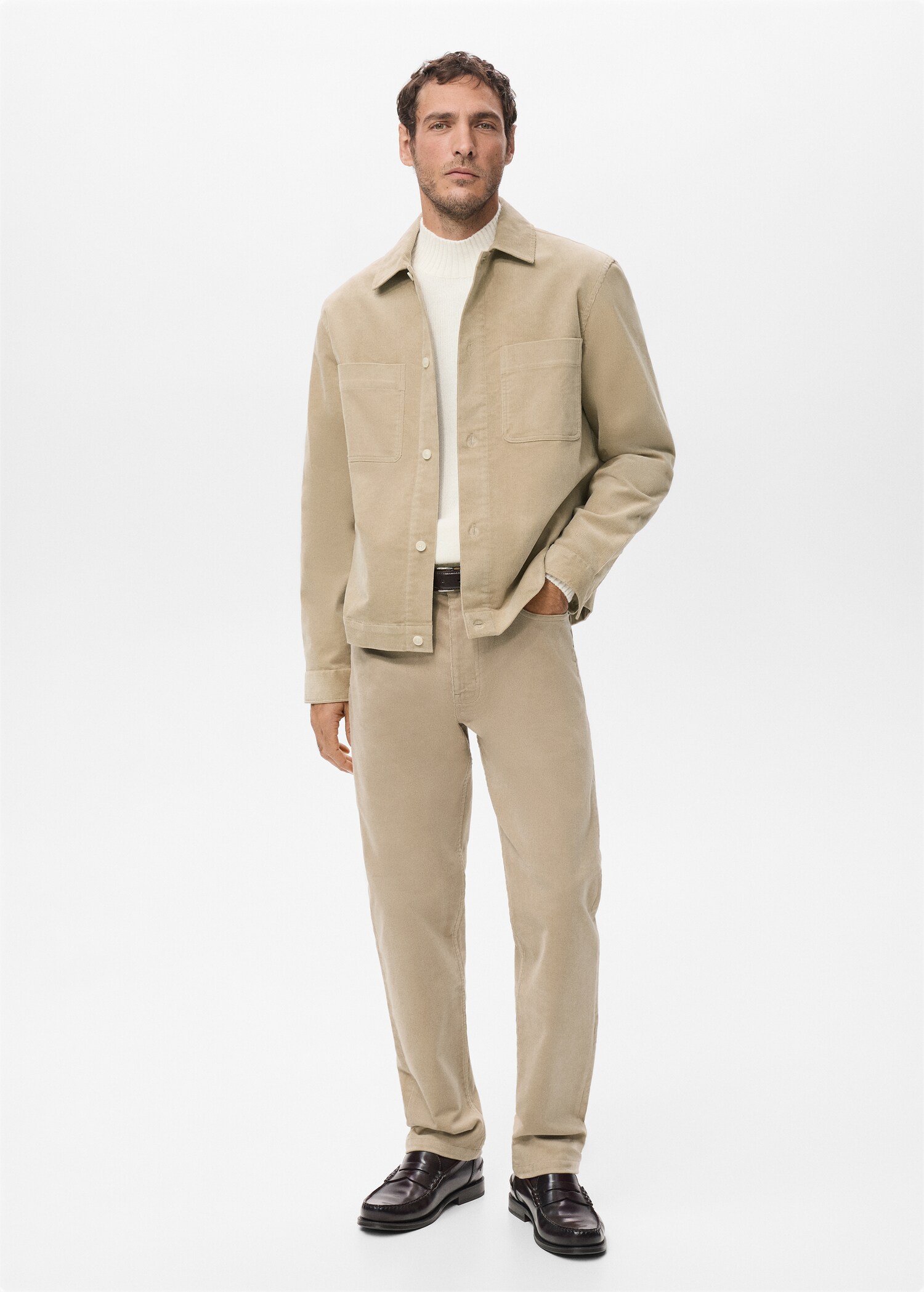 Corduroy regular-fit trousers - General plane