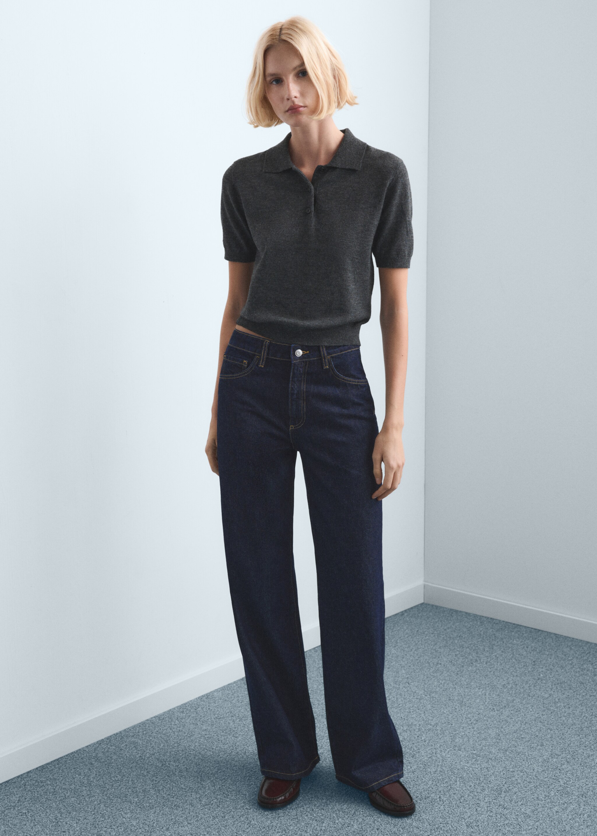 Danila high-waisted wide-leg jeans - General plane, Open Blue. Ref: 27011204-00.