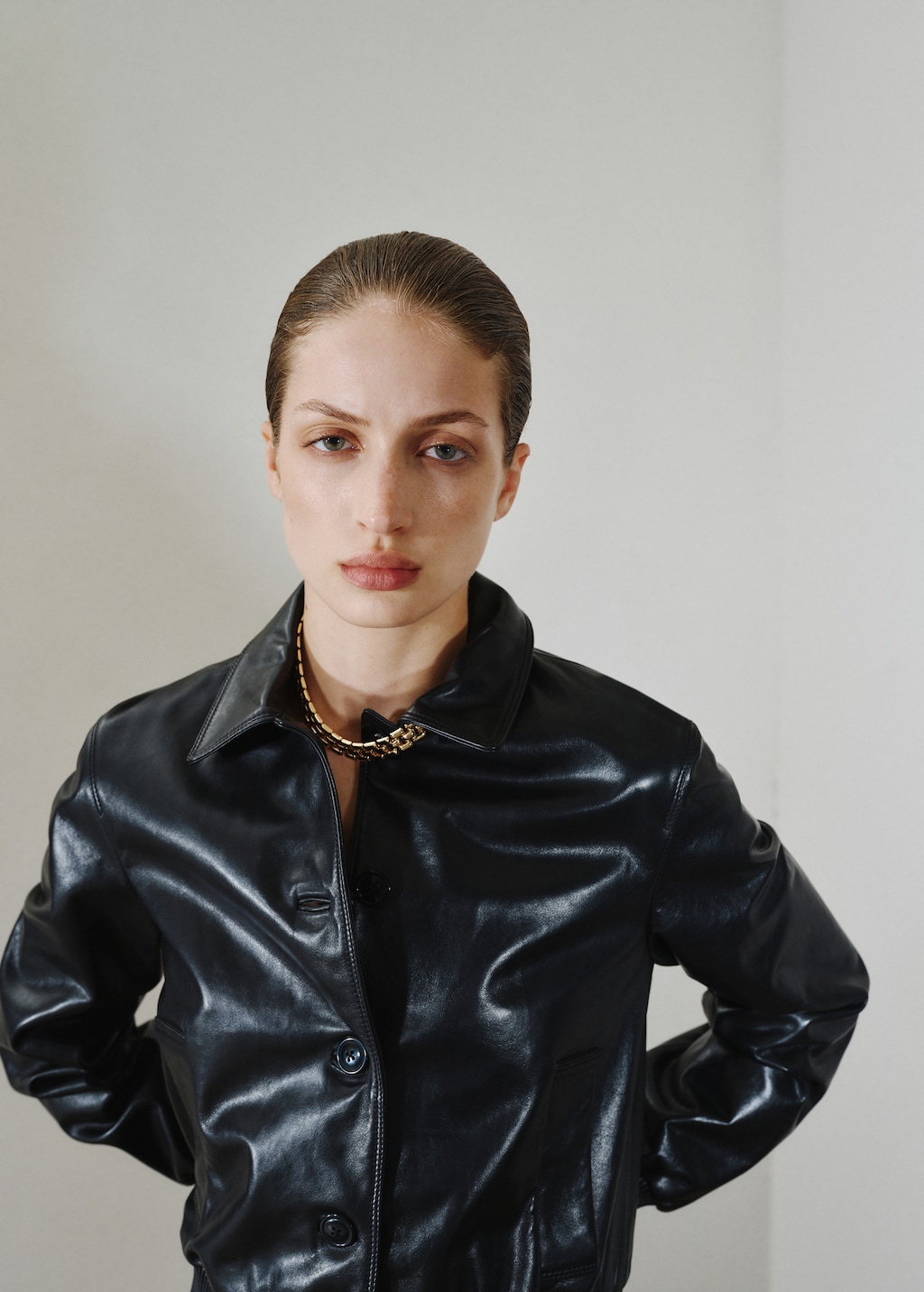 Link double necklace