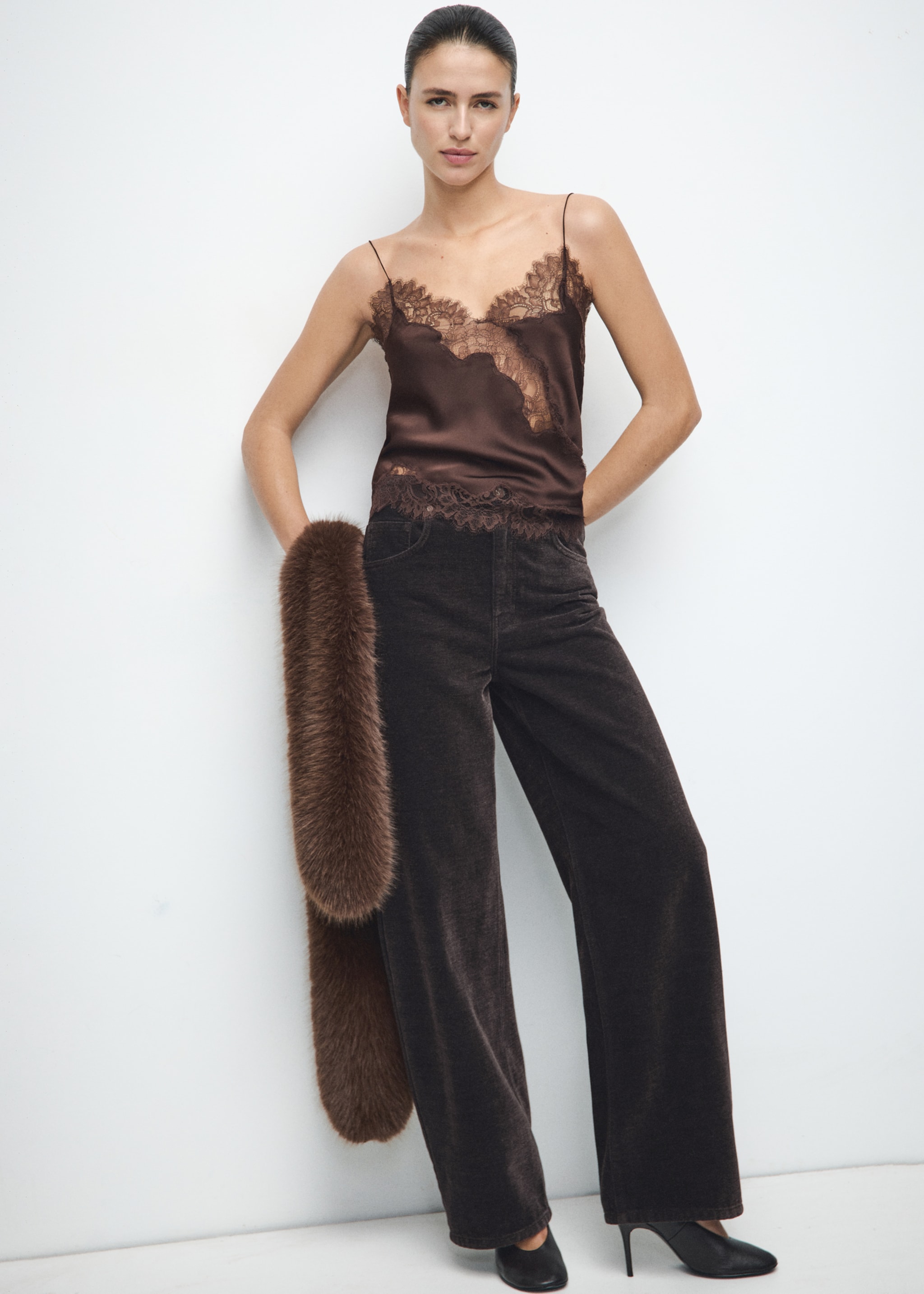 Velvet balloon jeans - General plane, Chocolate. Ref: 27011273-00.