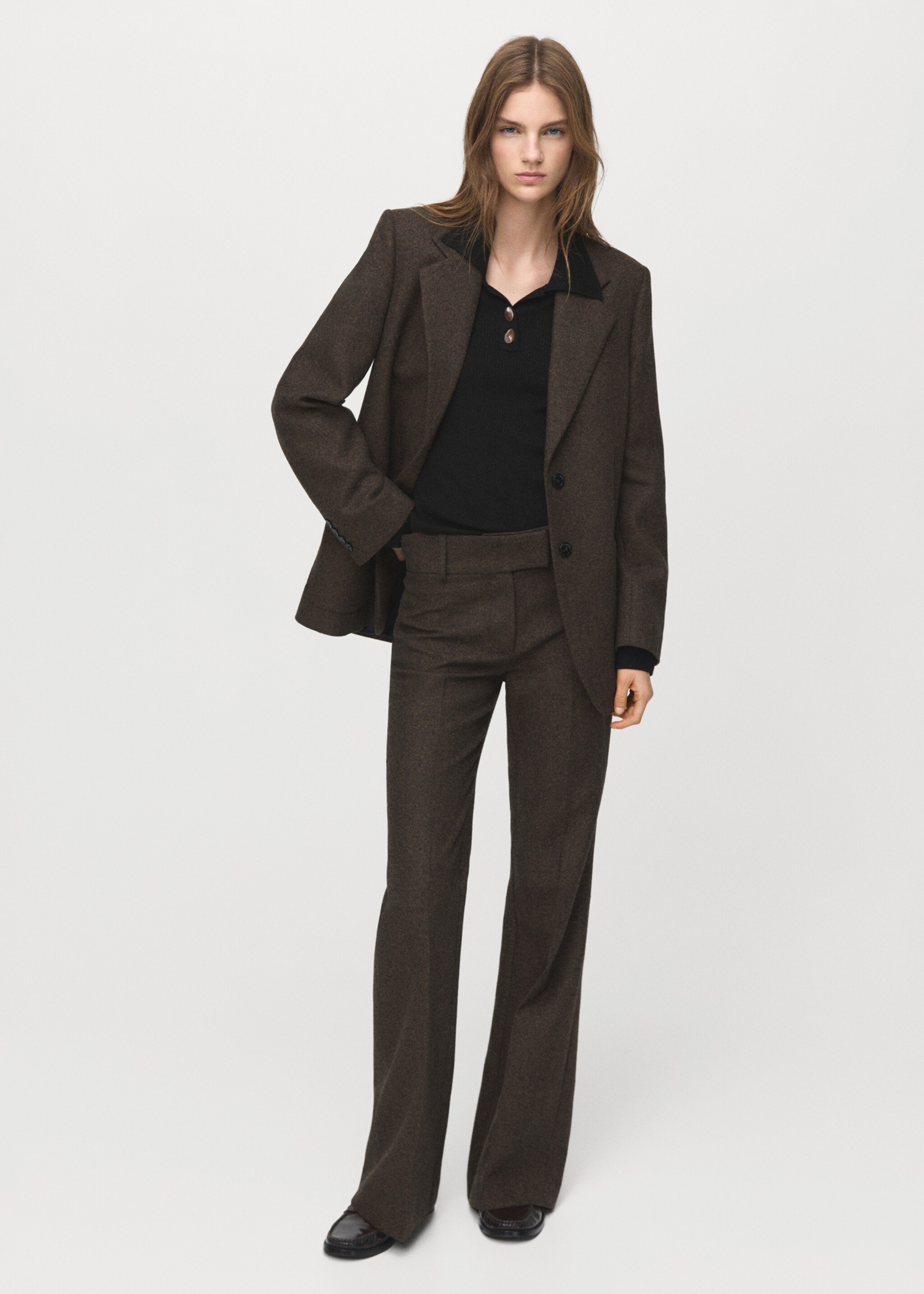 Polo-neck ribbed sweater - General plane, Black. Ref: 27011277-00.