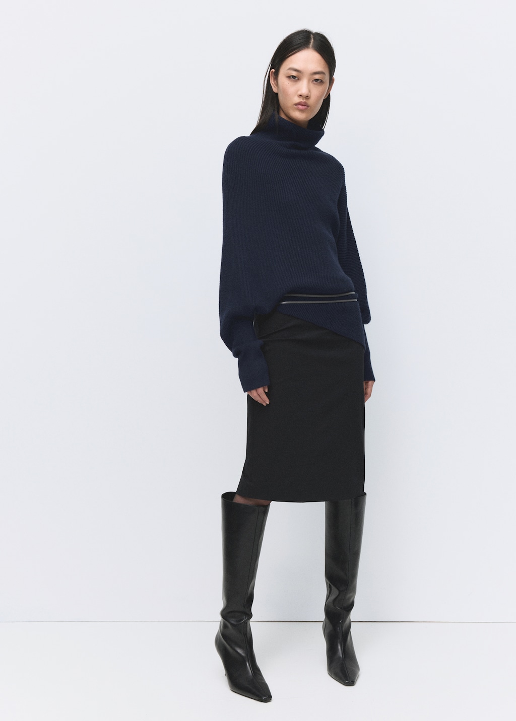 Mango Sweater with asymmetrical roll neck
