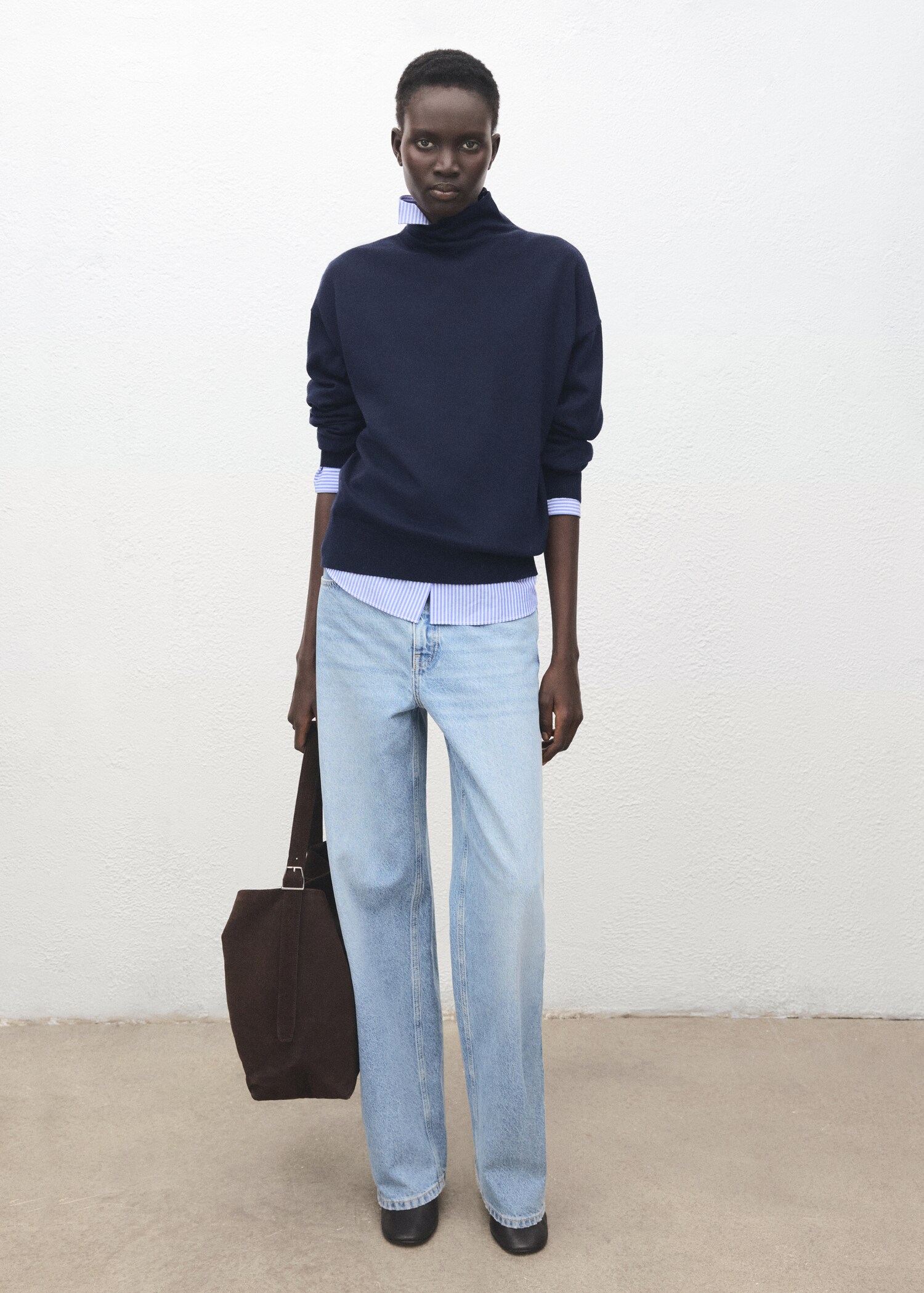 Draped turtleneck sweater - General plane