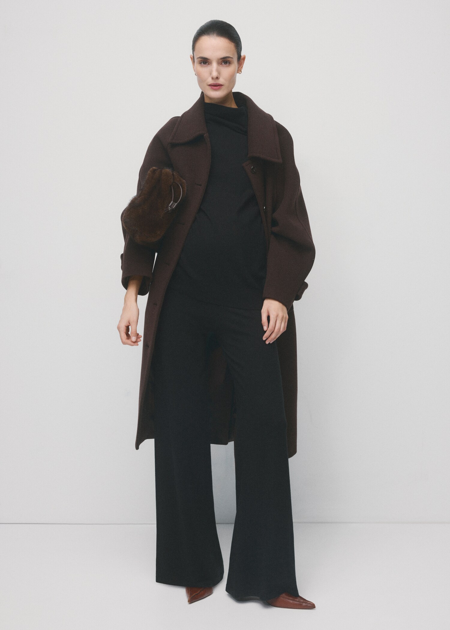 Gathered perkins-neck sweater - General plane