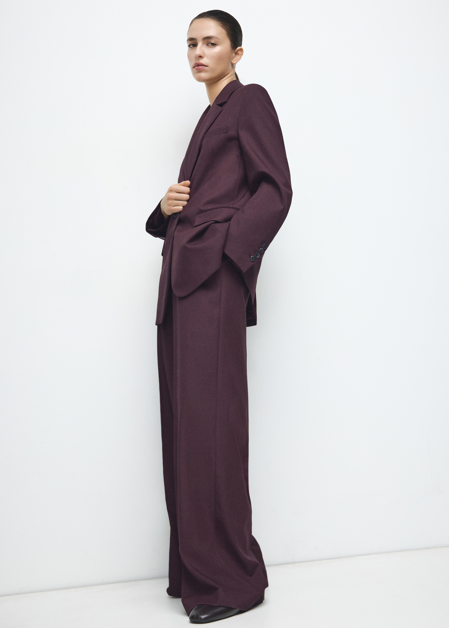 Wide leg suit trousers - General plane