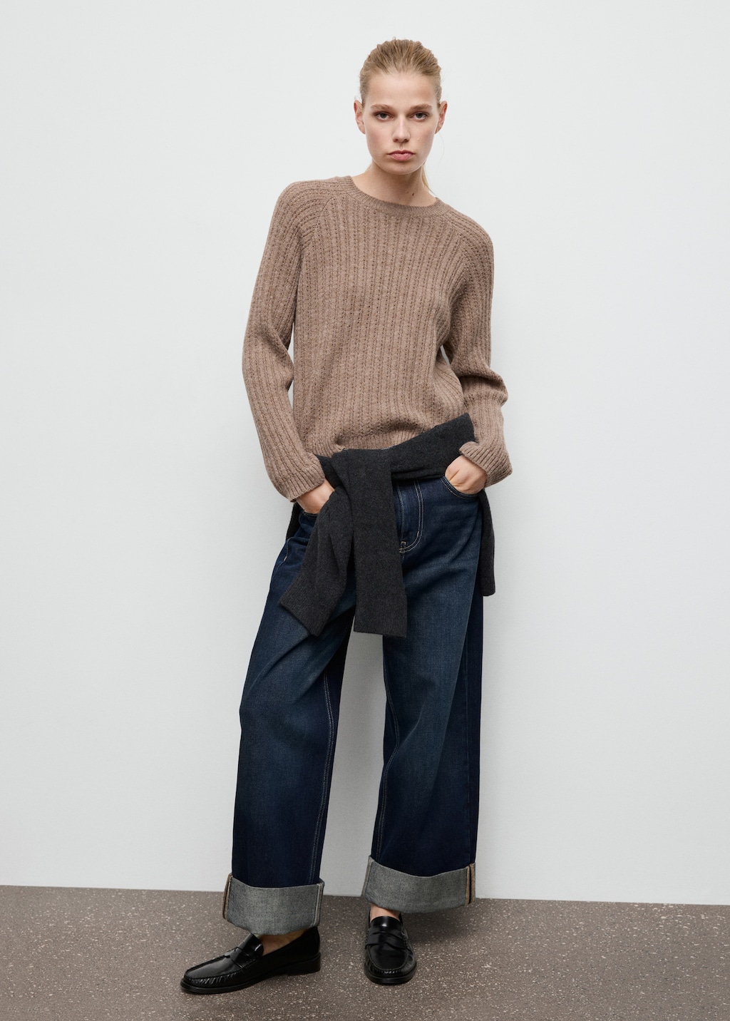 Mango Knit sweater with lace pattern