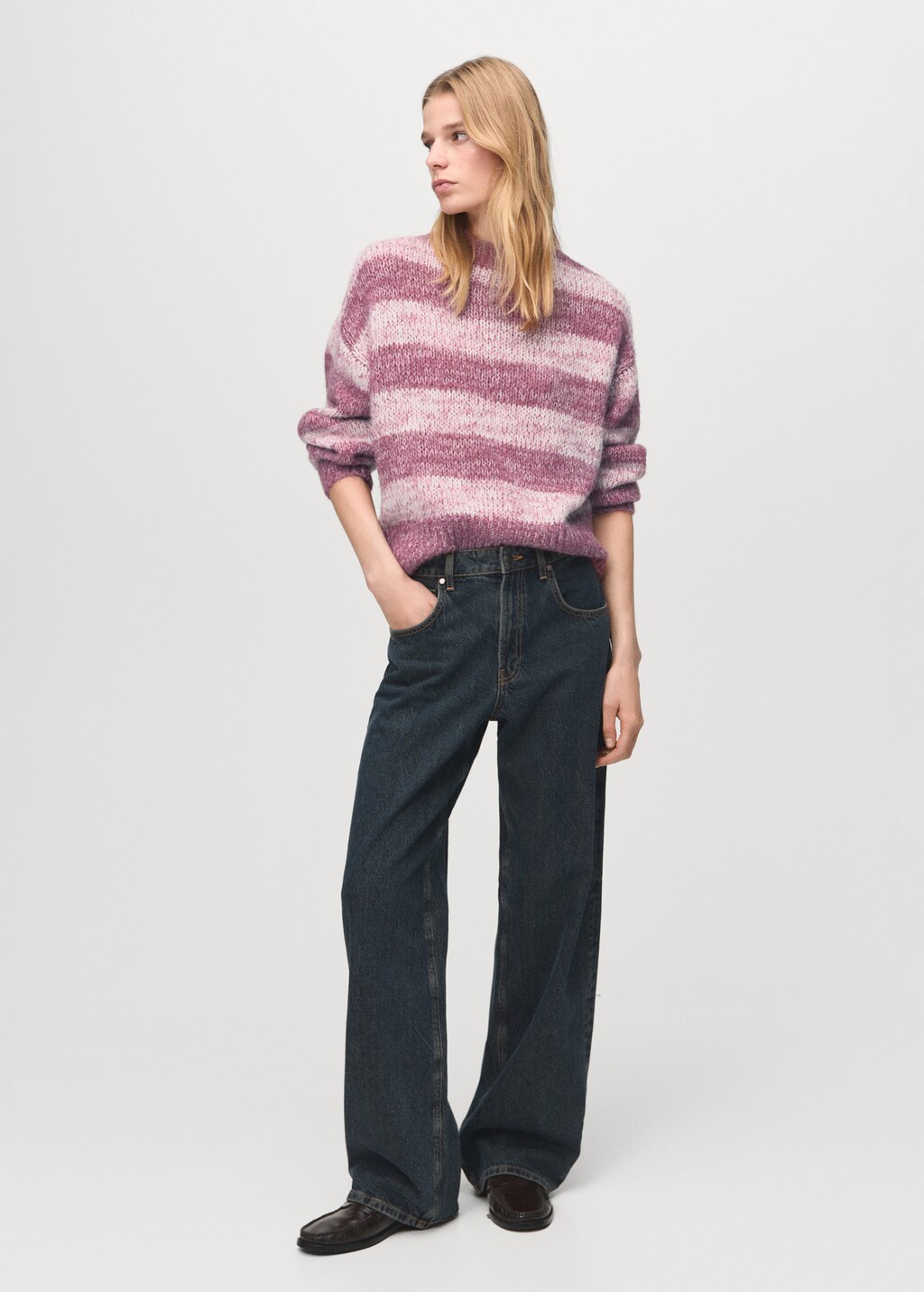 Oversized striped sweater