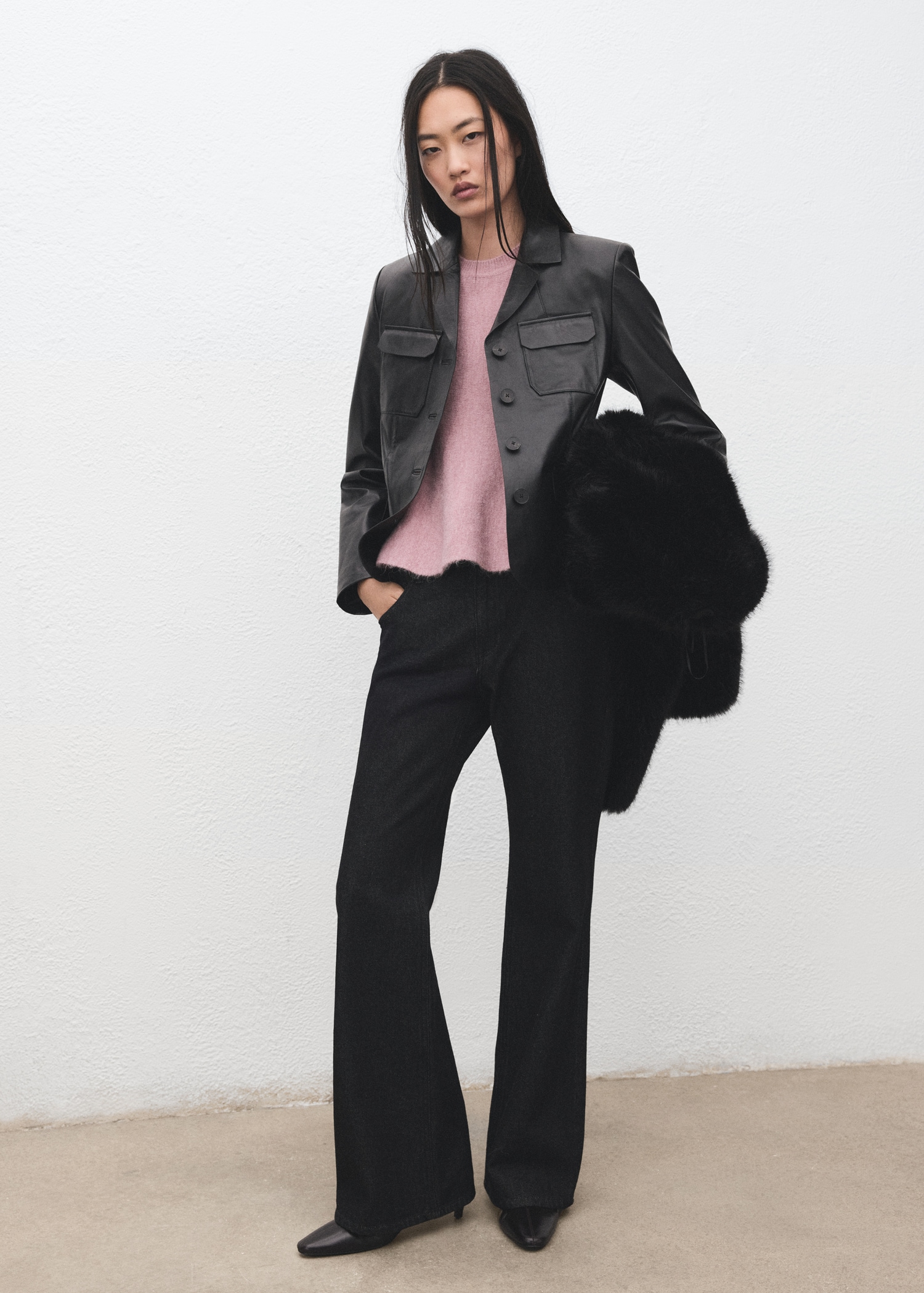 Short-sleeved peplum jersey - General plane