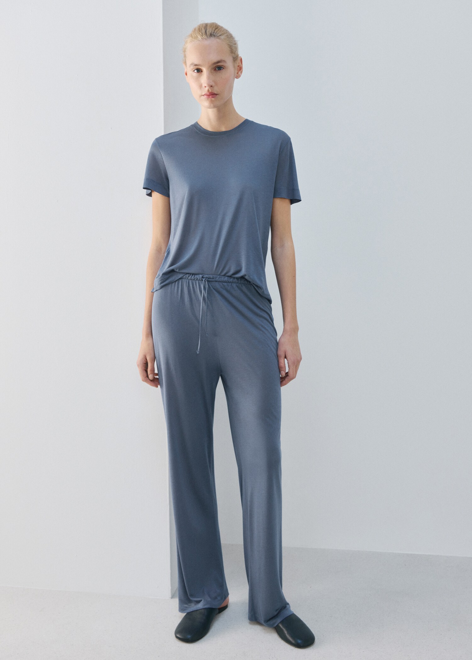 Micro-modal pyjama trousers - General plane