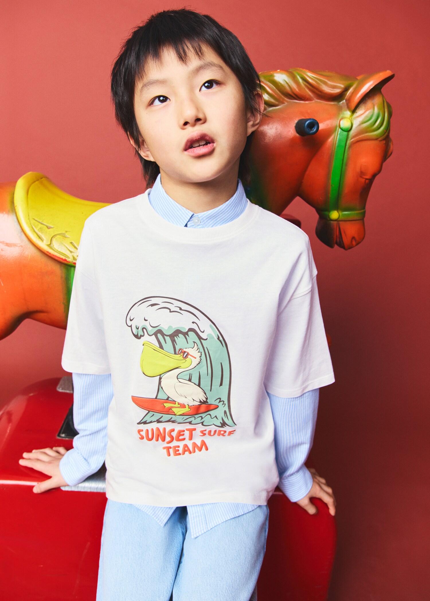 Surf printed t-shirt - General plane