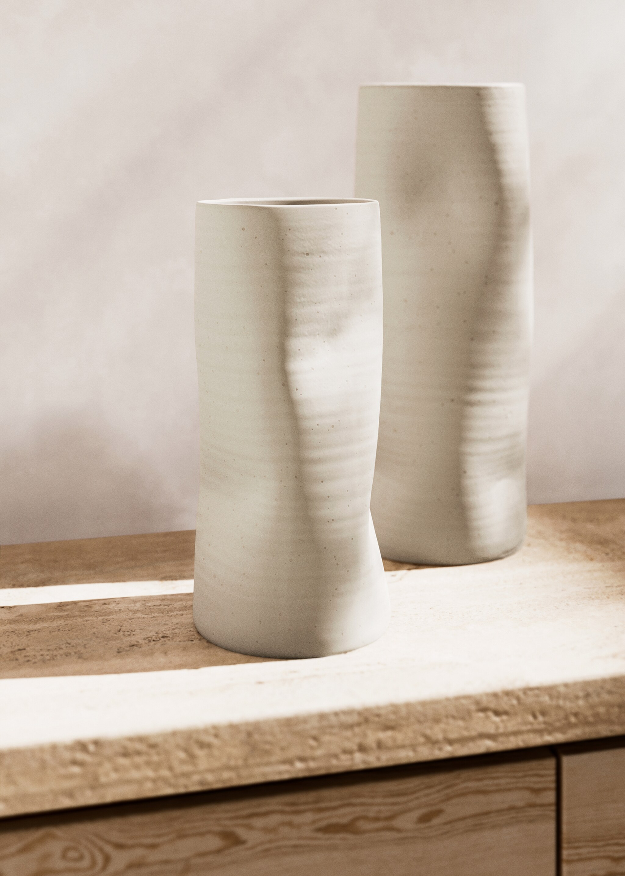 Gerro irregular mitjà - Pla general, Cru. Ref: 27011534-00.