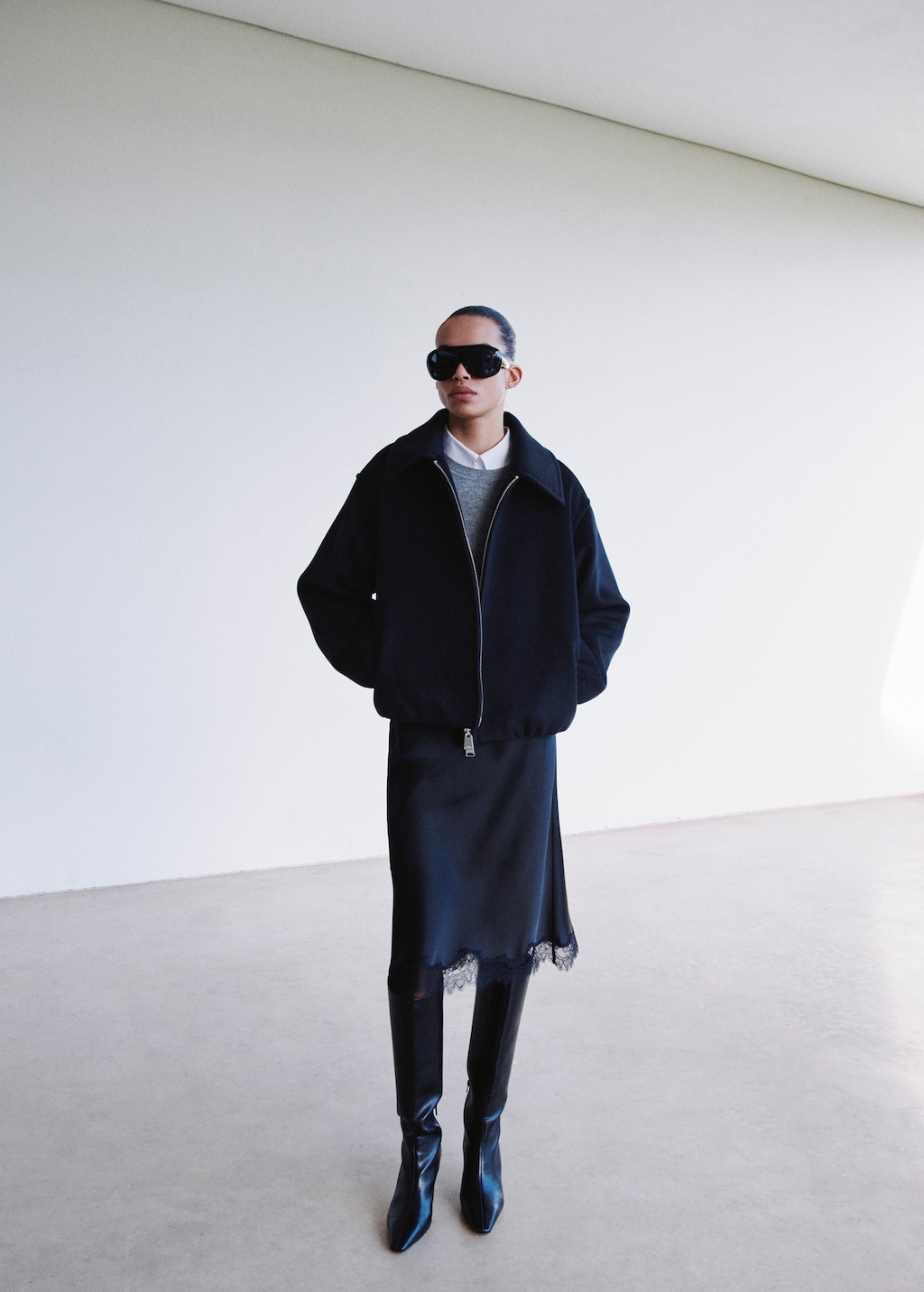 Mango Wool jacket with shirt collar