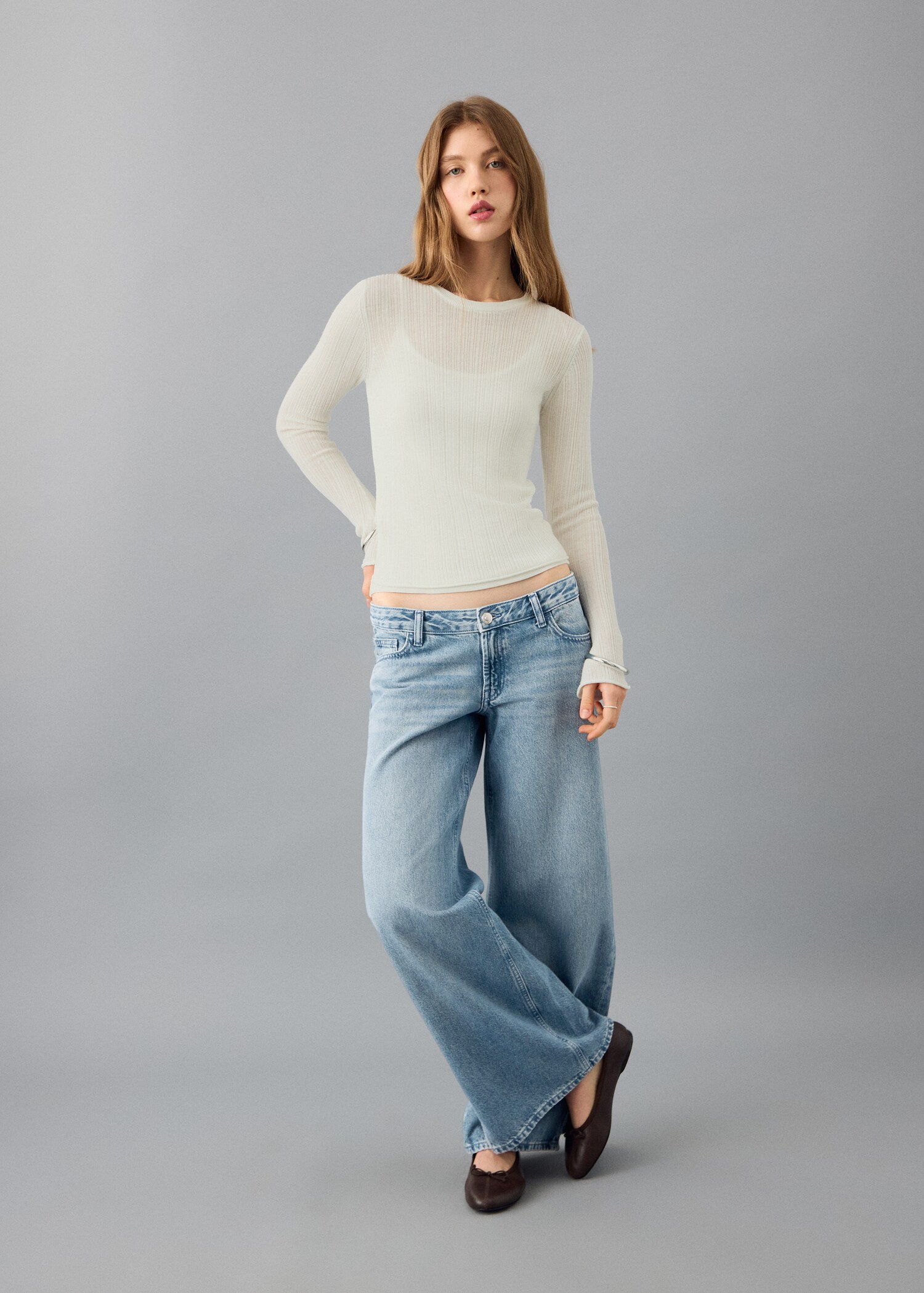 Pull-over en maille fine - Plan général