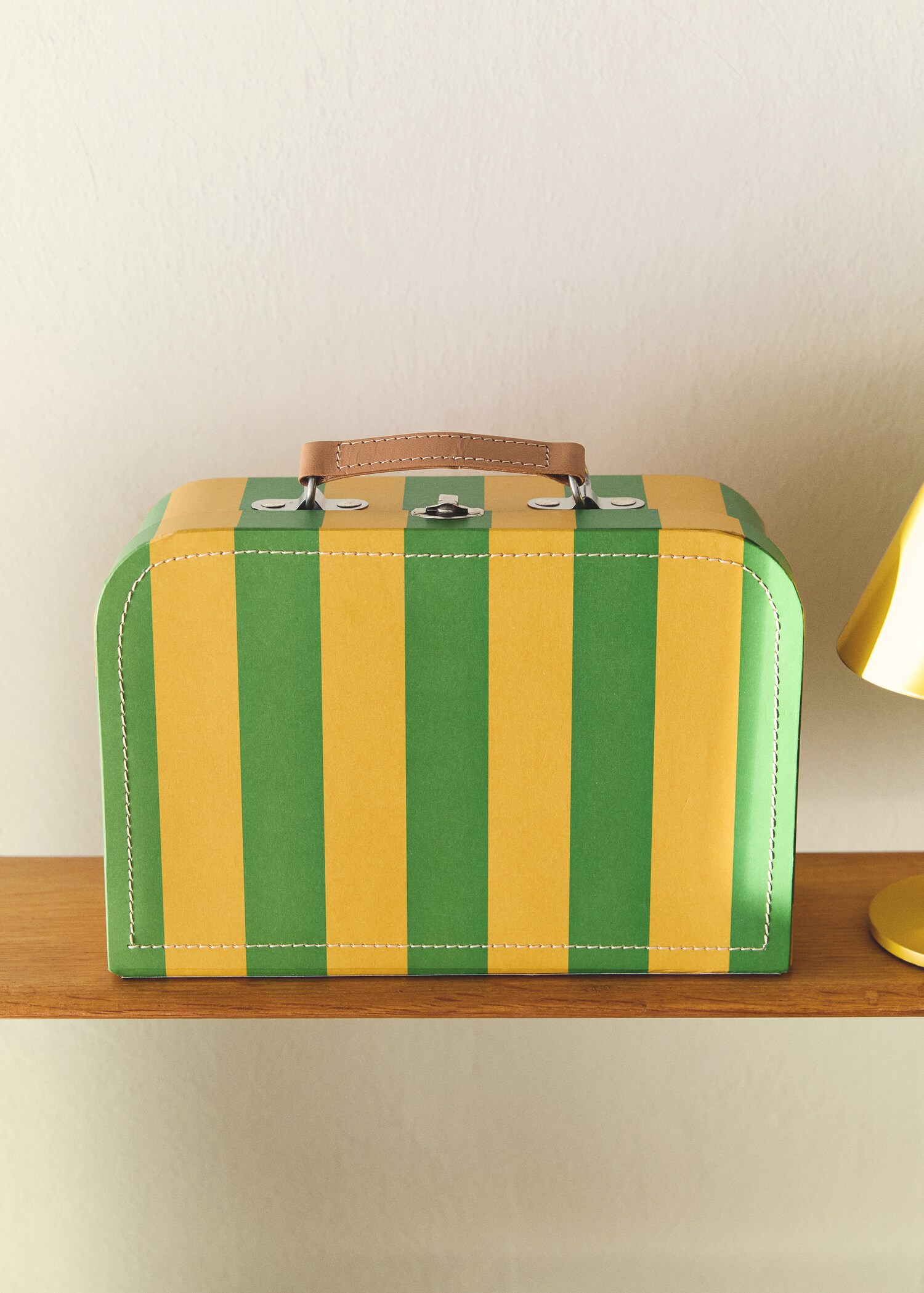 Medium striped paper children's satchel - General plane
