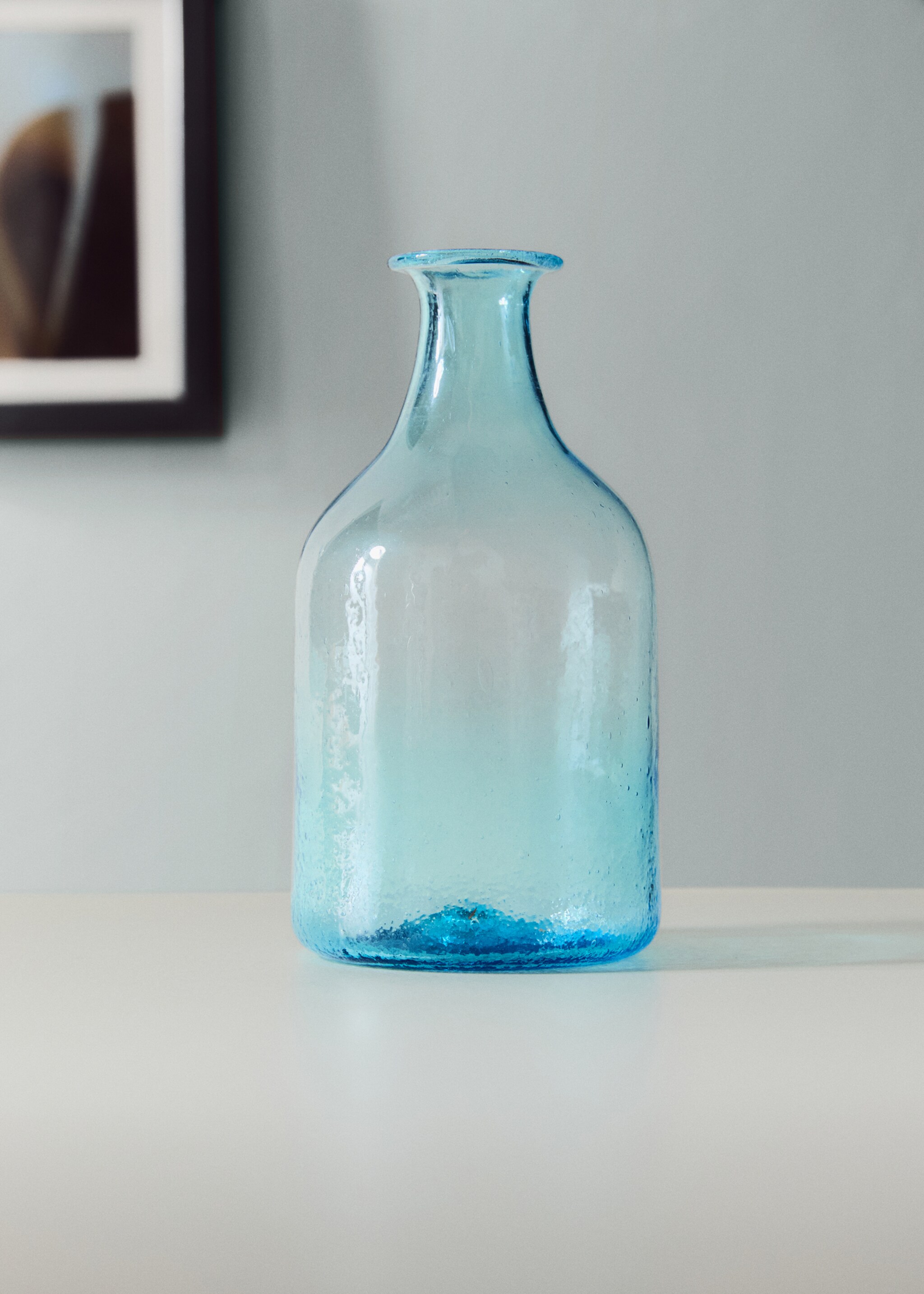 Extra small bubble glass vase - General plane, Aqua Green. Ref: 27013301-00.