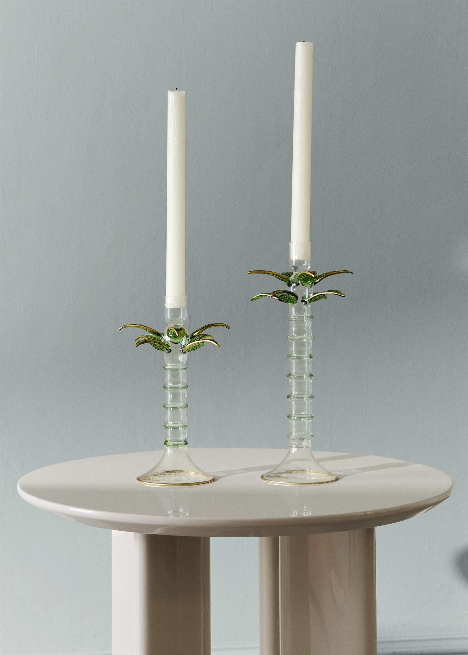 Tall palm tree borosilicate candelabrum - General plane