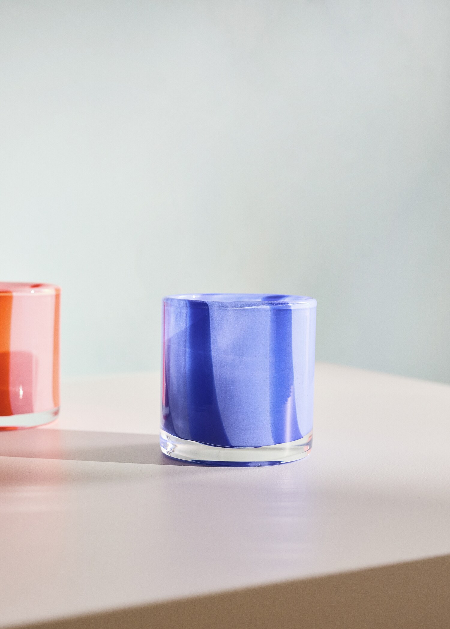 Blown glass candleholder - General plane