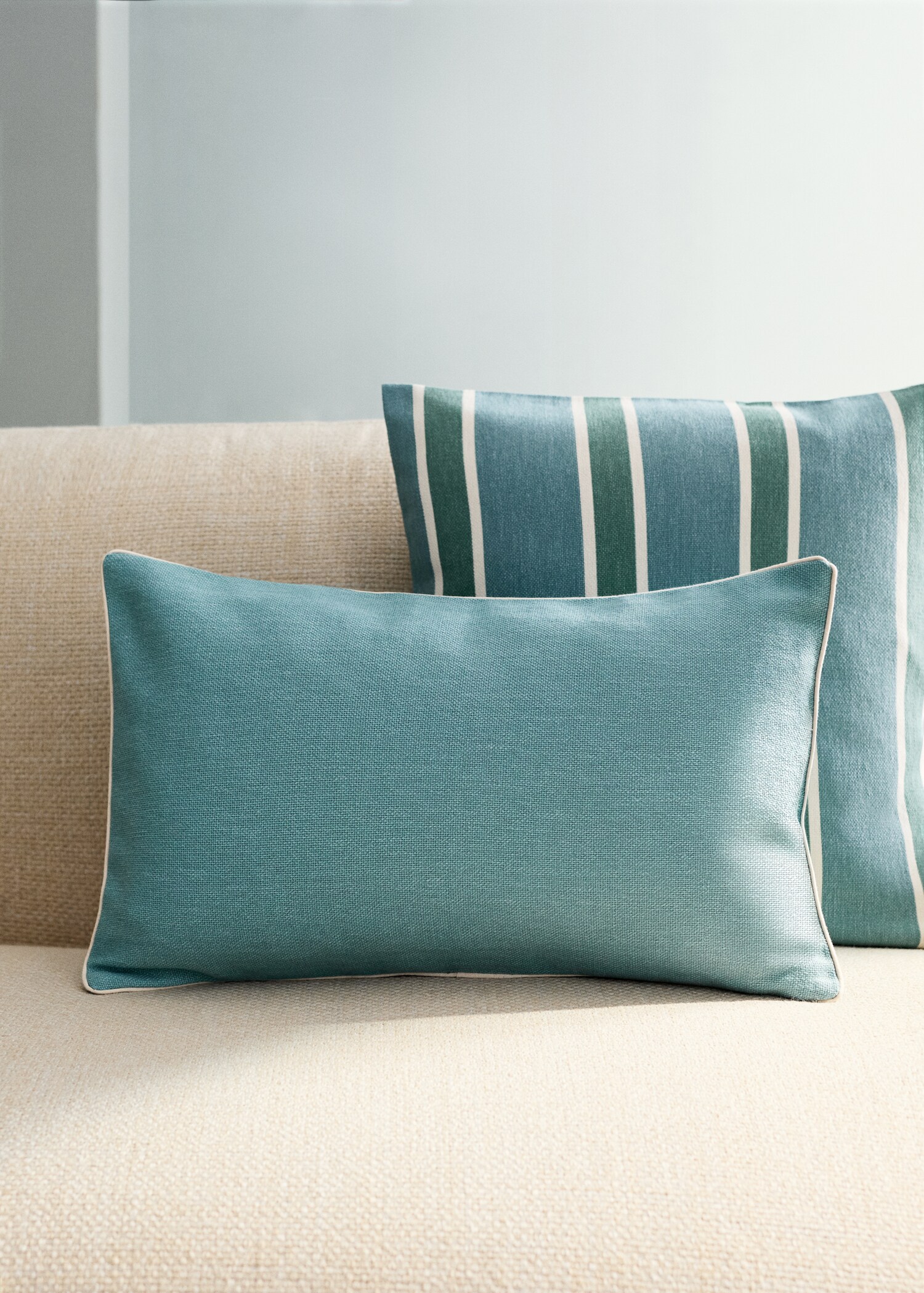 Cotton cushion cover with structure 30x50cm - General plane