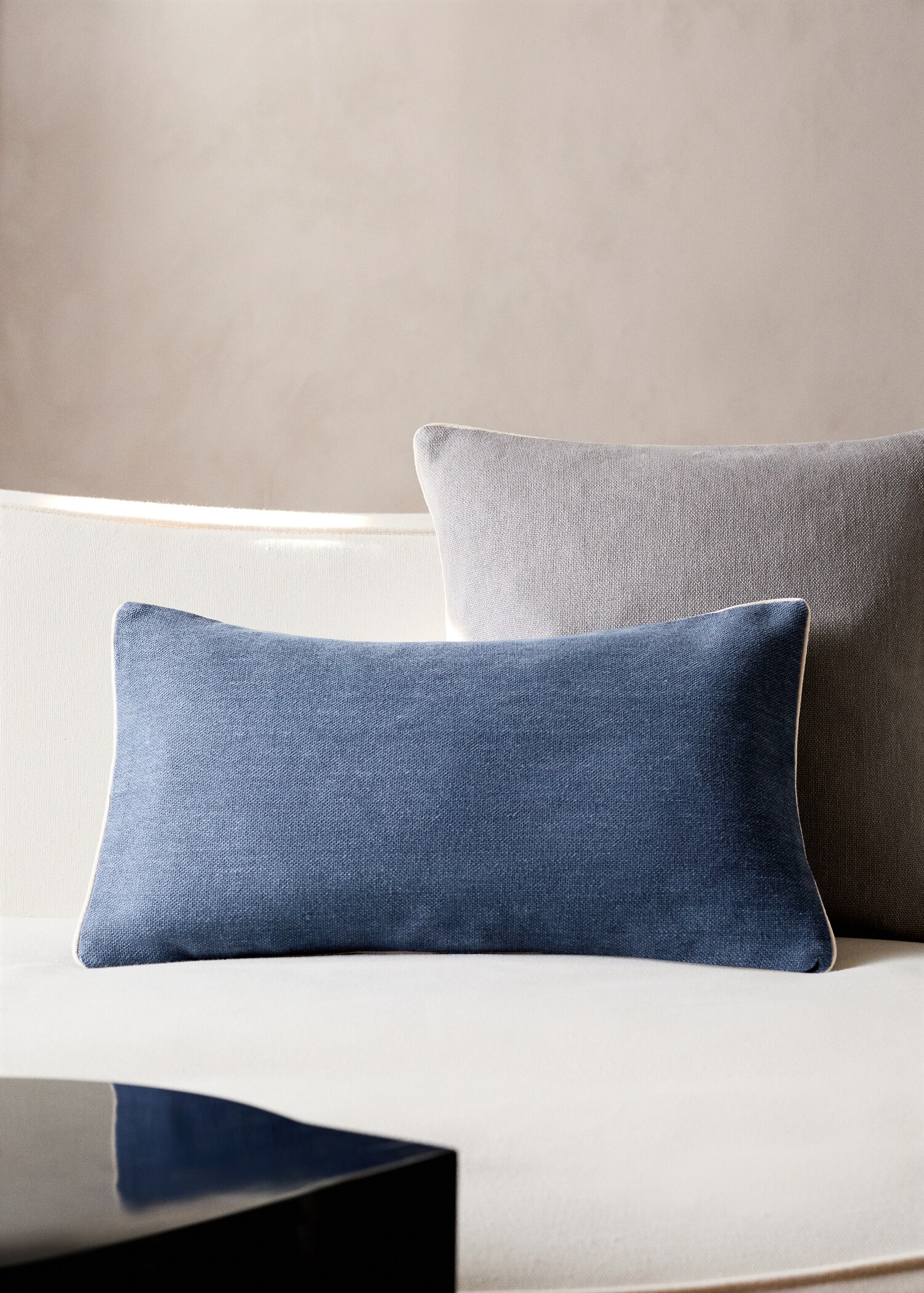 Cotton cushion cover with structure 30x50cm - General plane