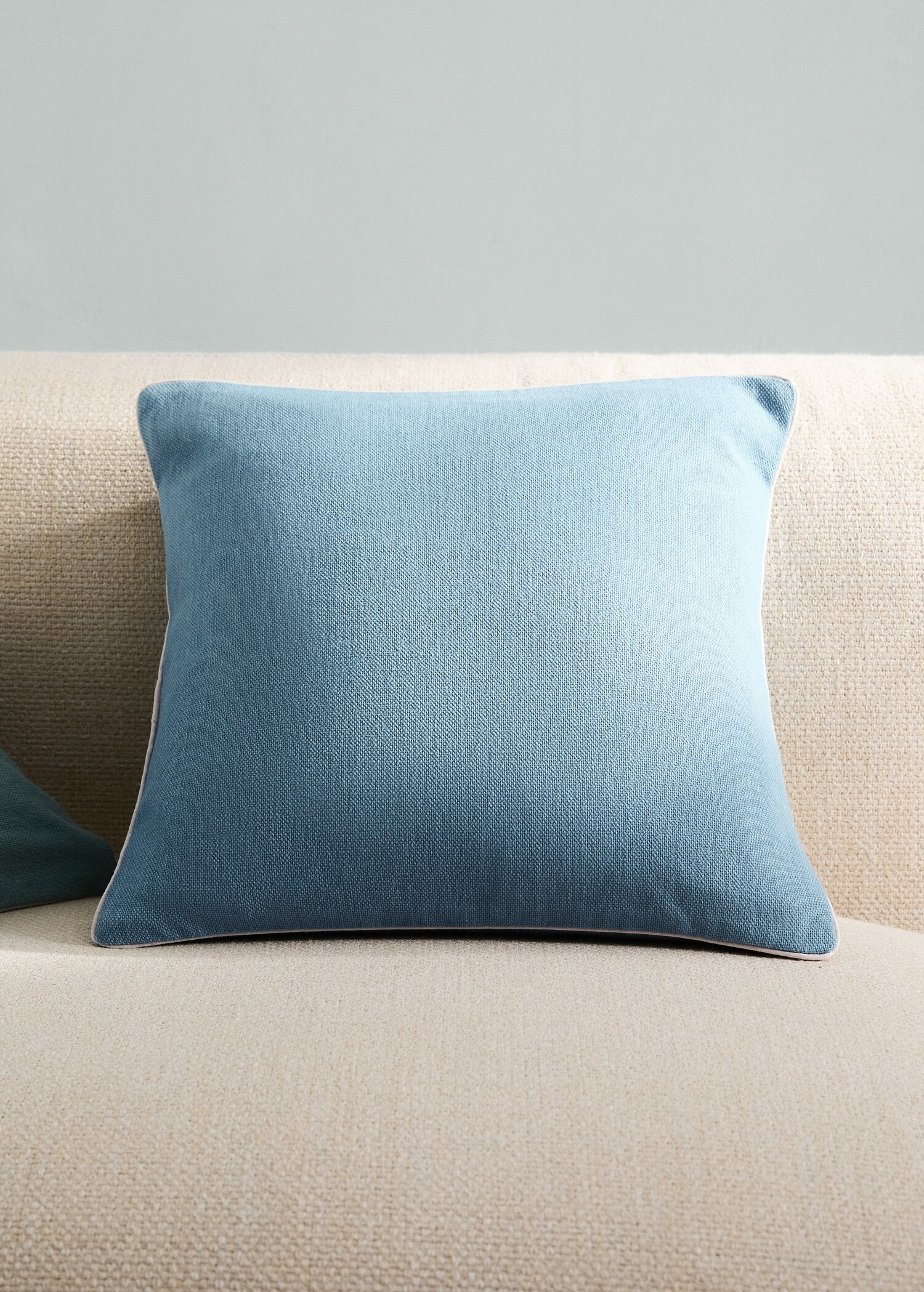 Housse de coussin coton texturé 45x45 cm - Plan général