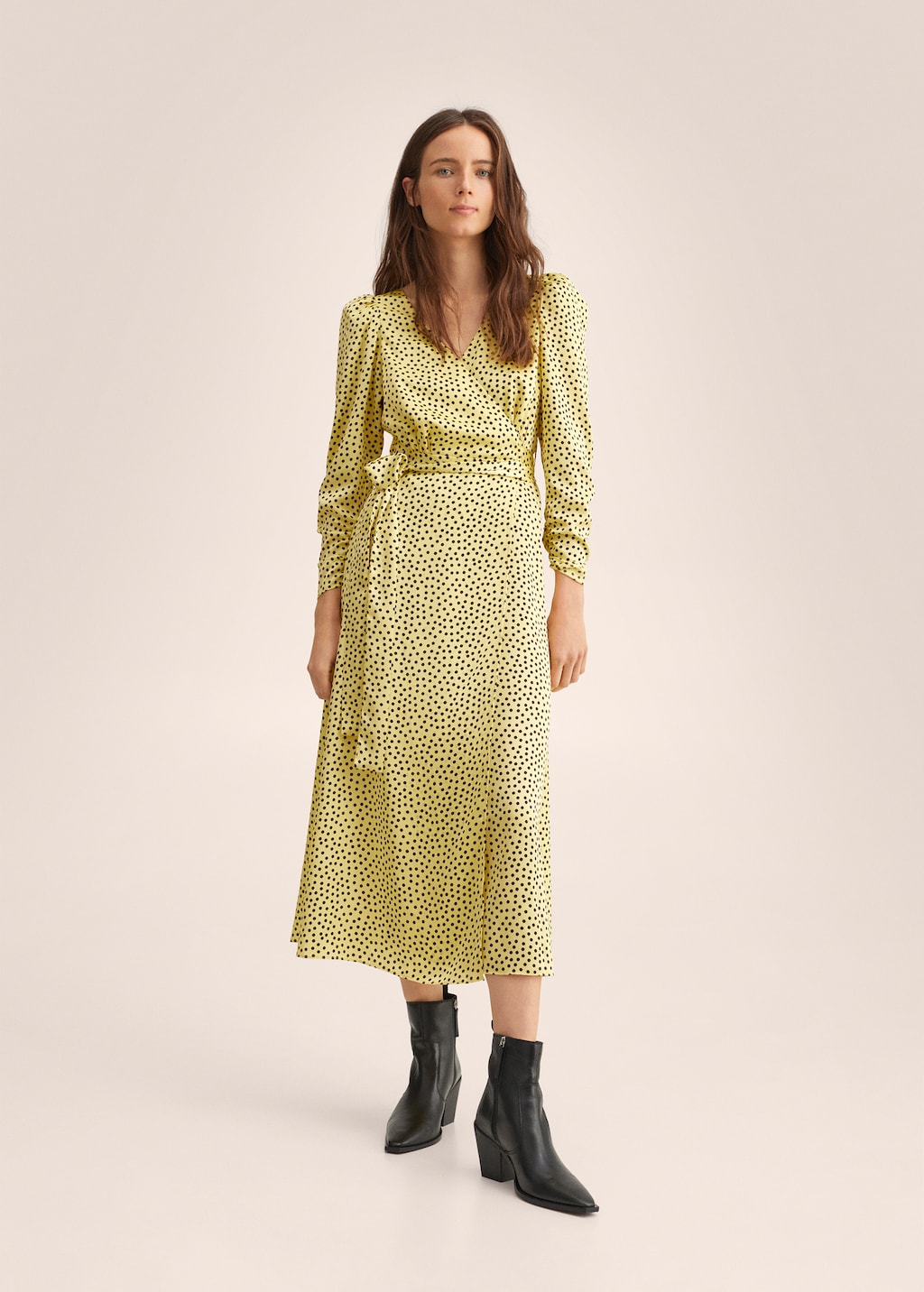 Print wrap dress Women MANGO Armenia