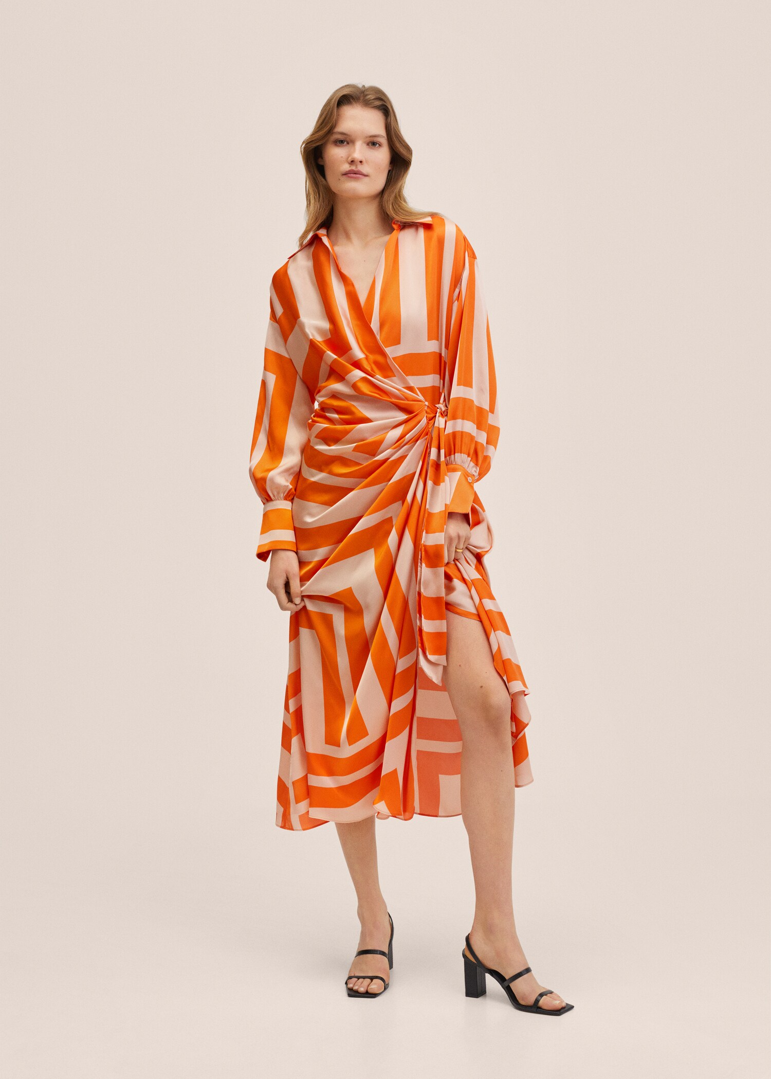 Oversized striped dress - General plane