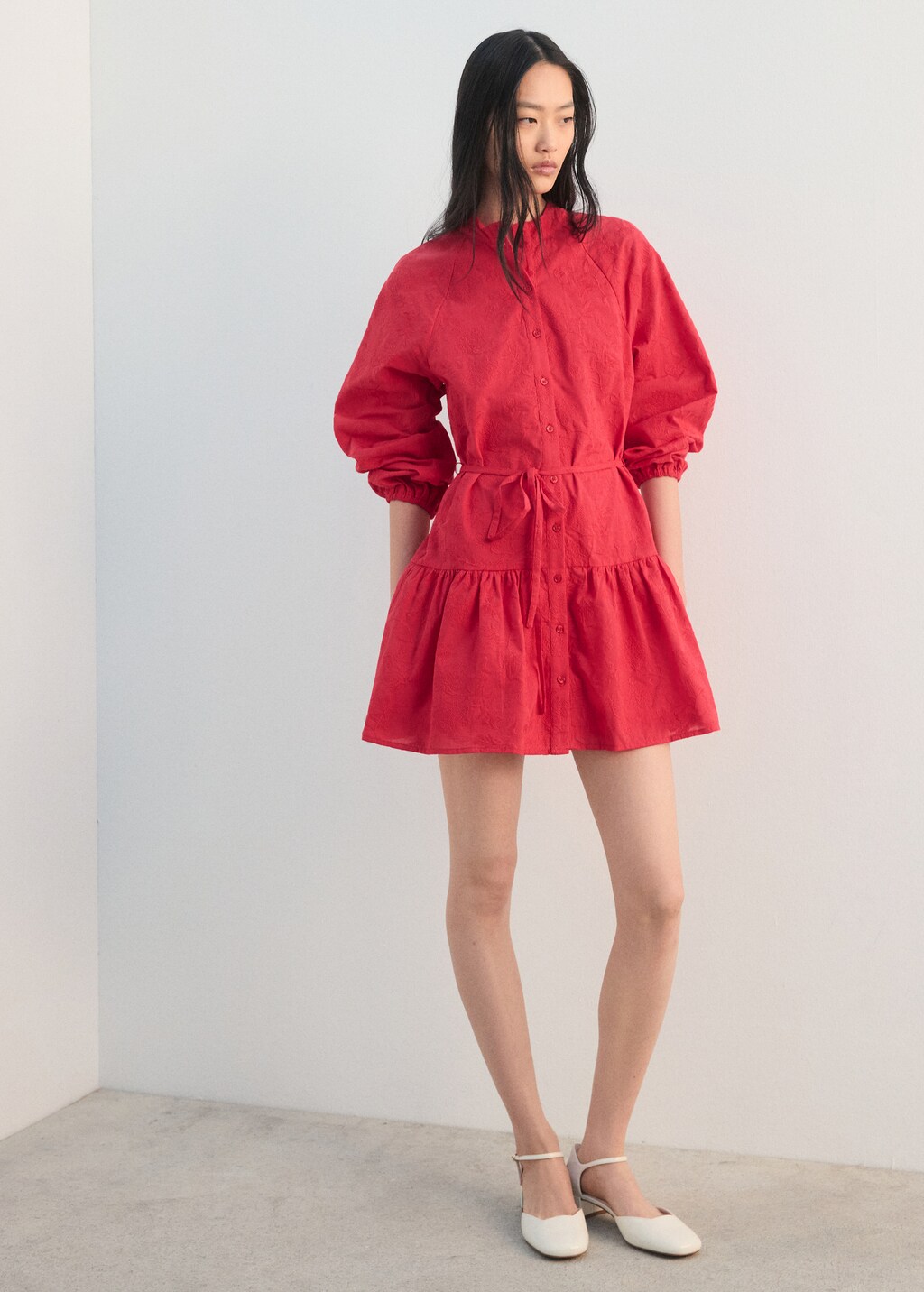 Embroidered shirt dress - image 2
