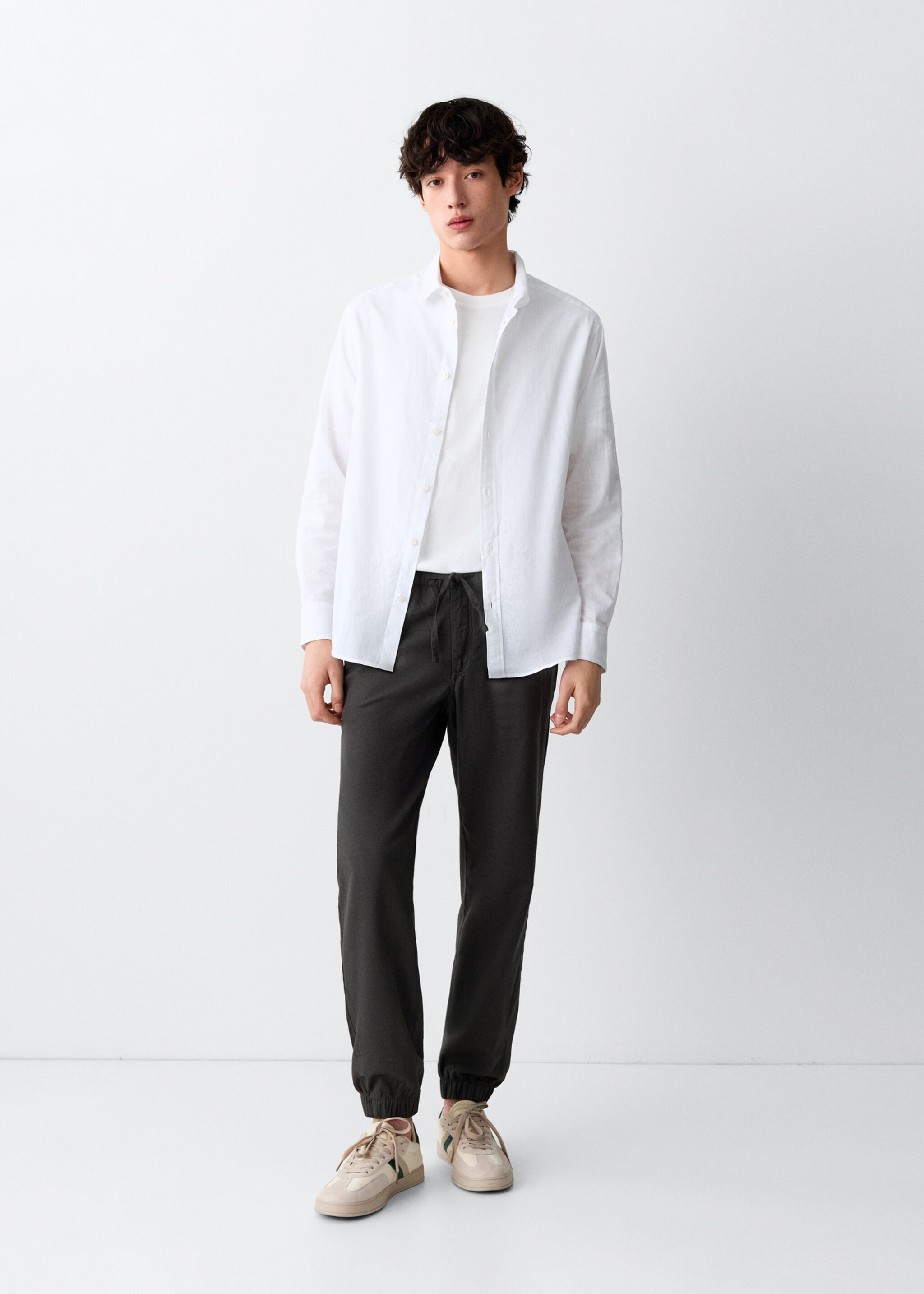 Drawstring jogger trousers - General plane, Charcoal. Ref: 27014055-00.