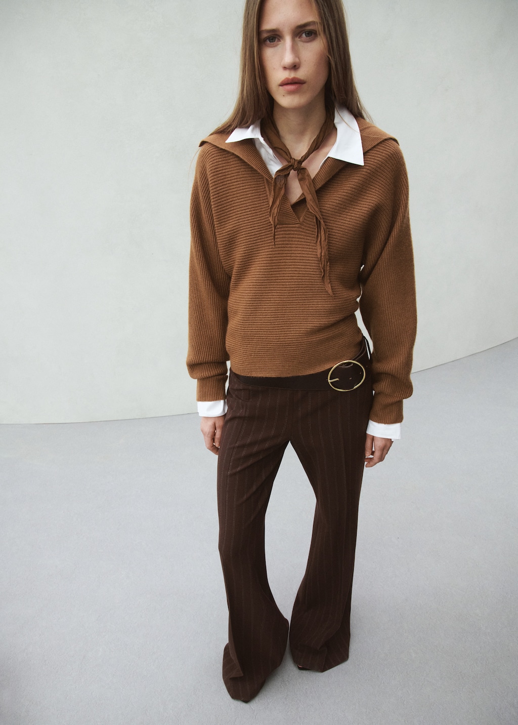Mango V-neck knit sweater