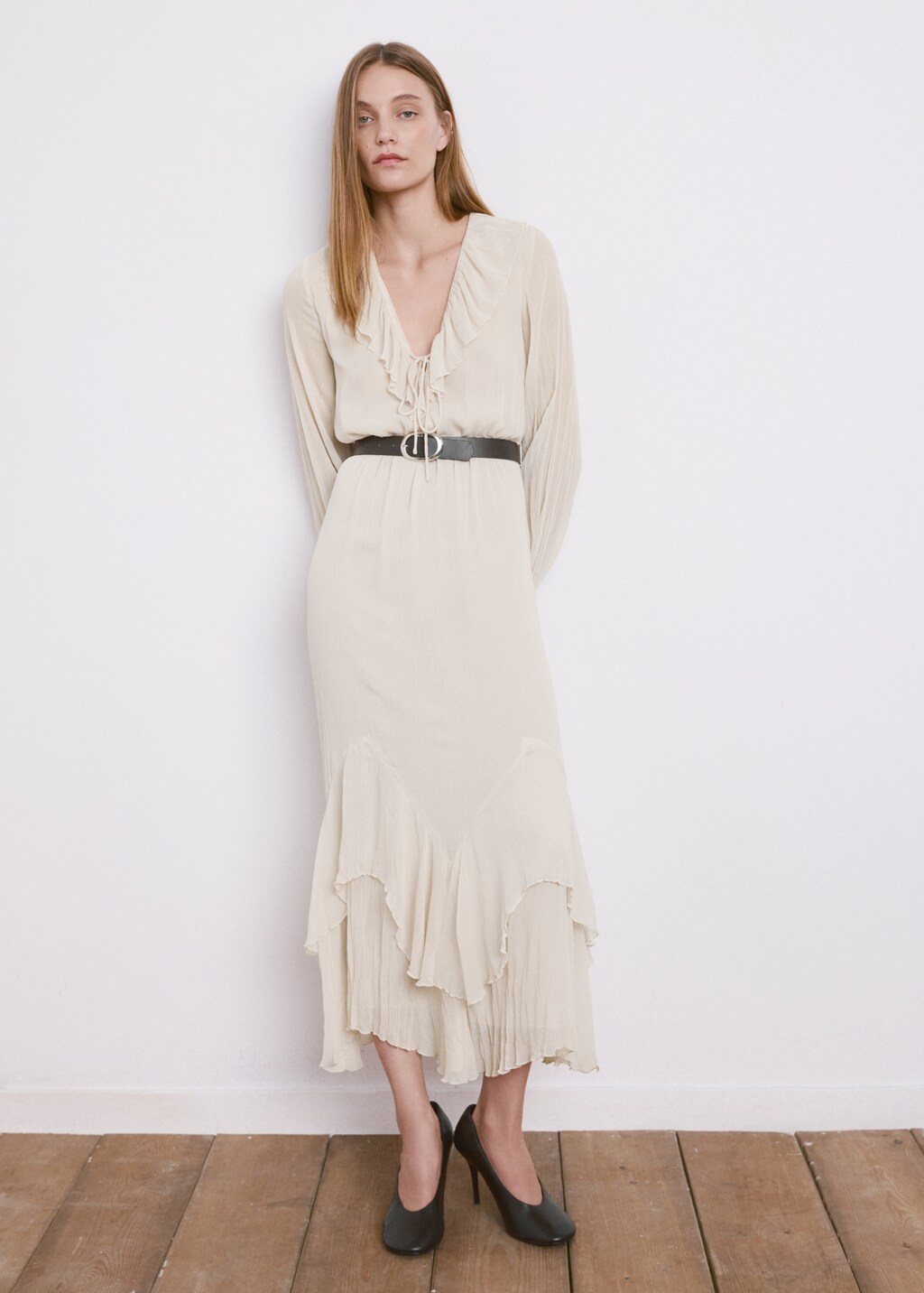 Long ruffled dress