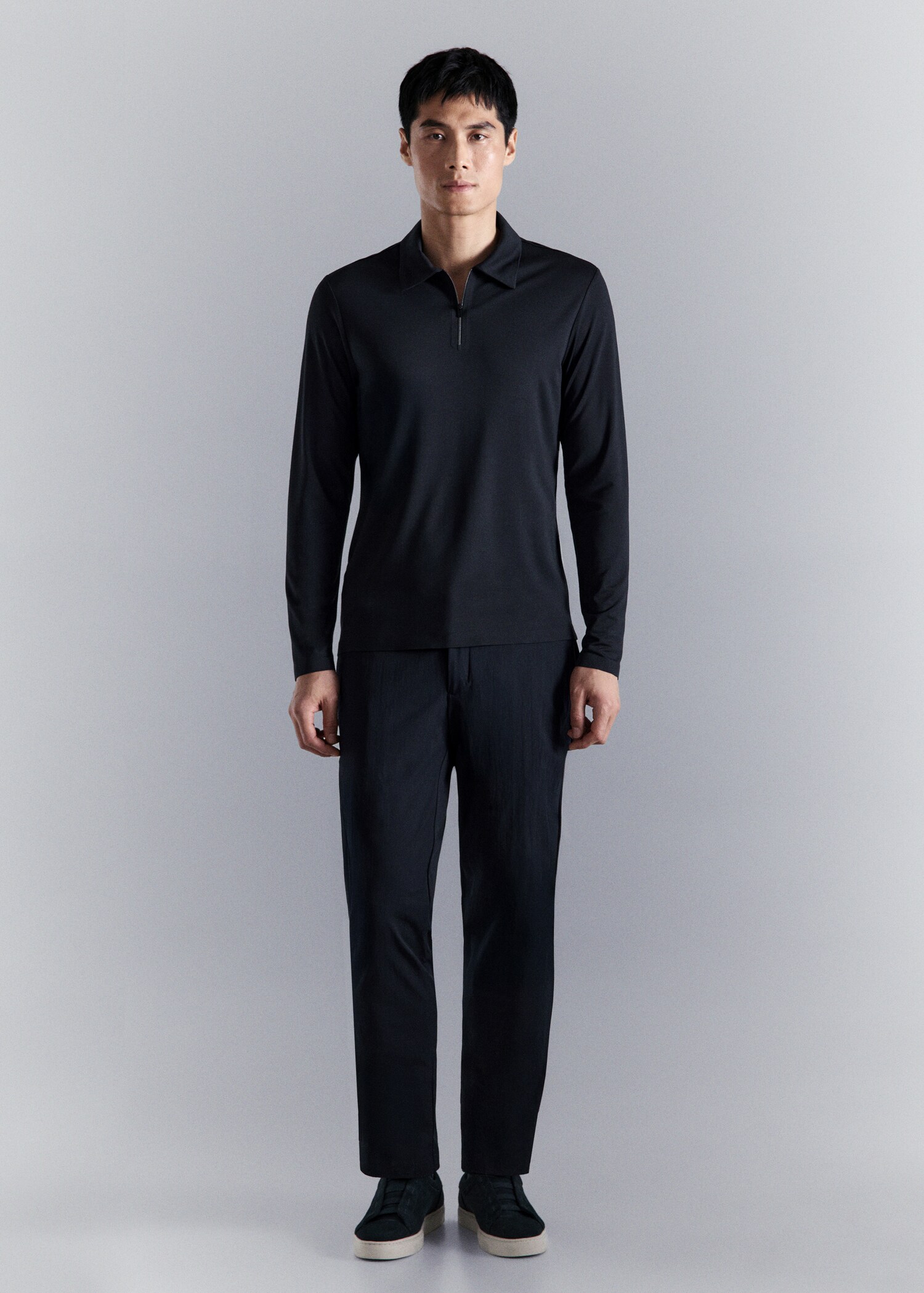 Comfort stretch zip polo - General plane