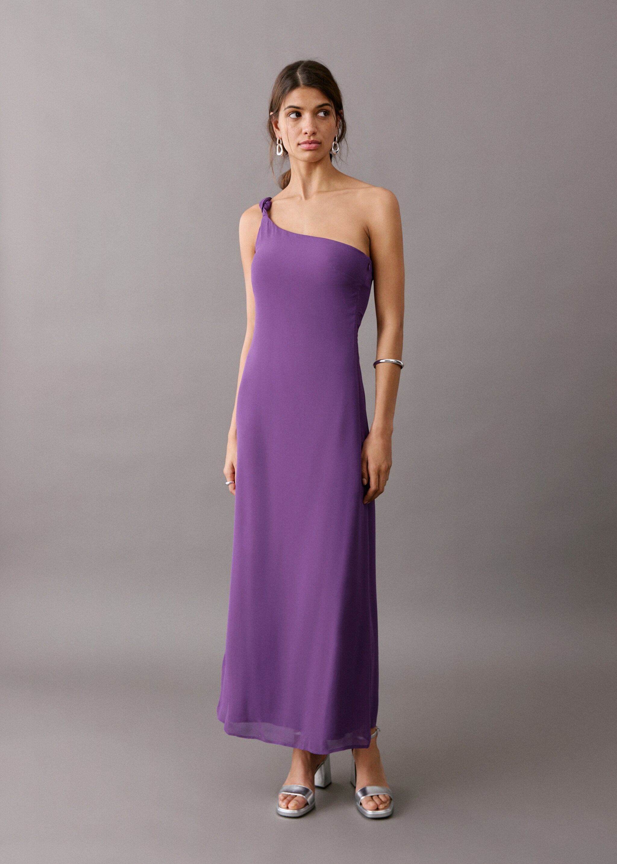 Robe asymétrique - Plan général, Violet. Ref: 27015815-00.