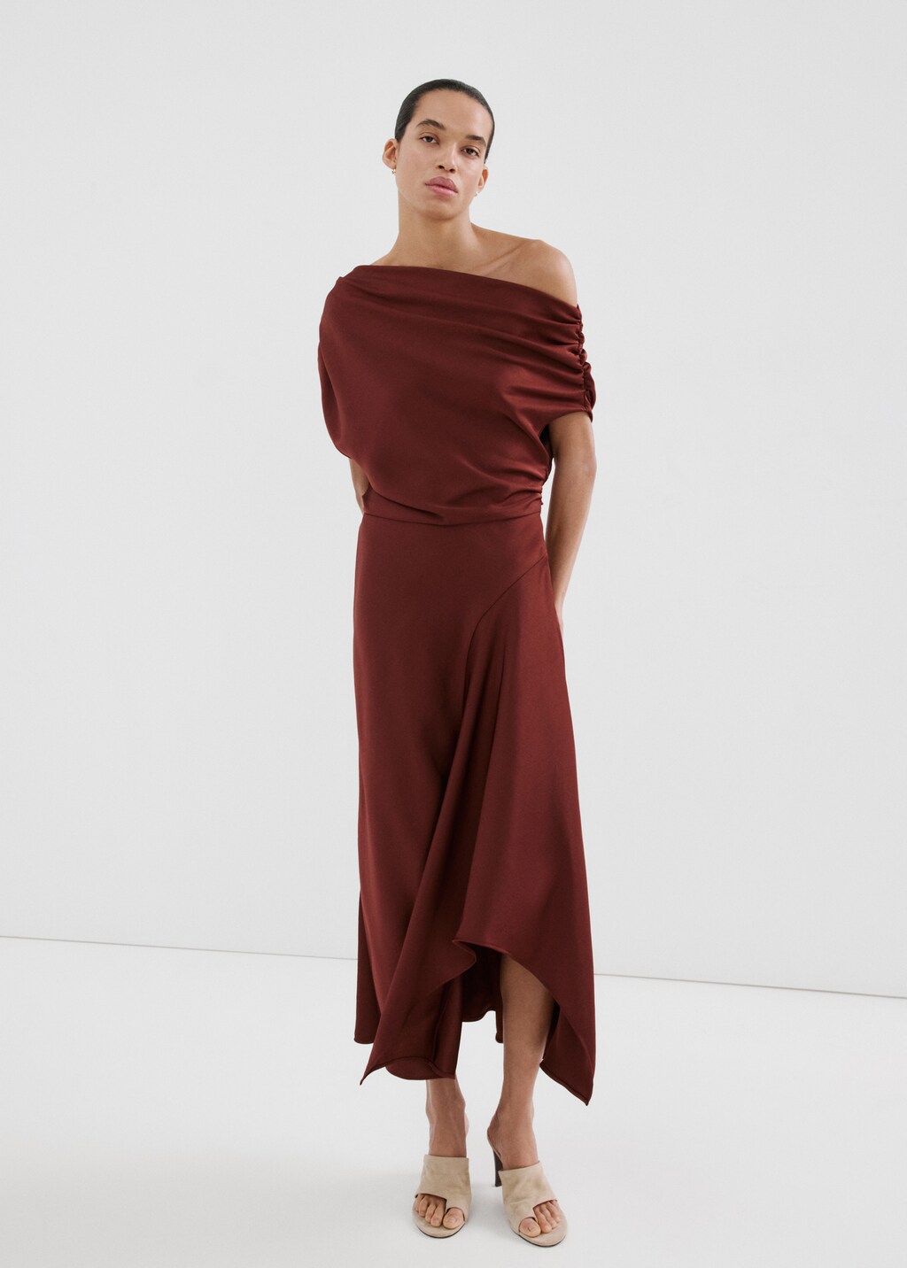 Asymmetrical flared dress