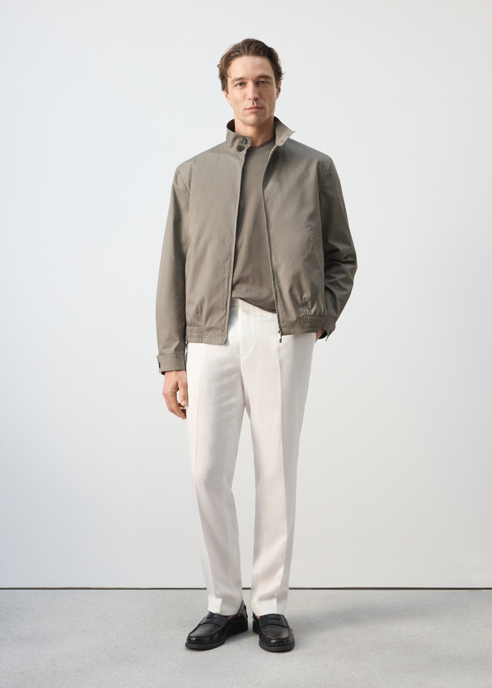 100% cotton water repellent jacket - General plane, Medium Brown. Ref: 27015934-00.