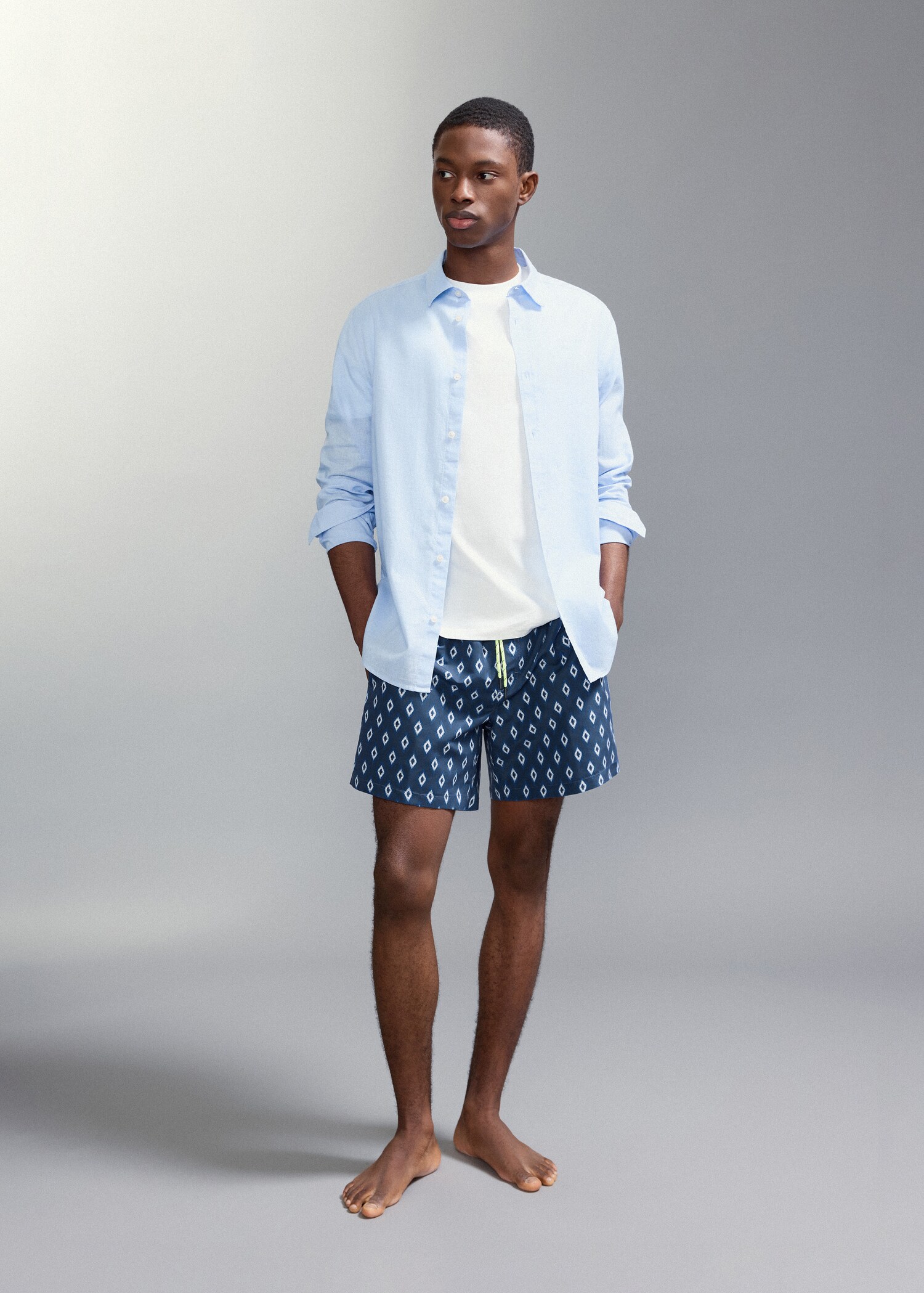 Ethnic-print swimsuit - General plane