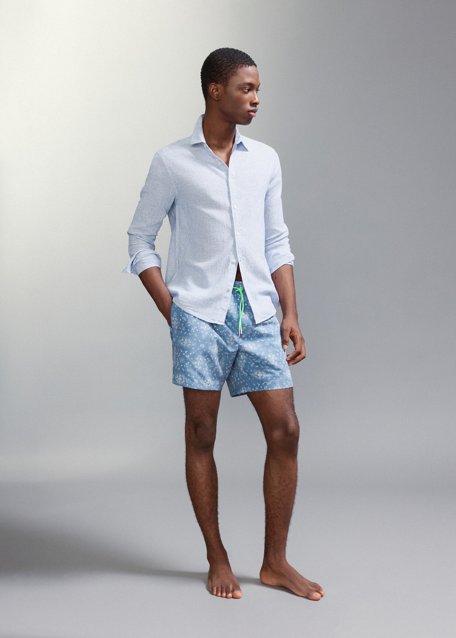 Printed swimming trunks - General plane