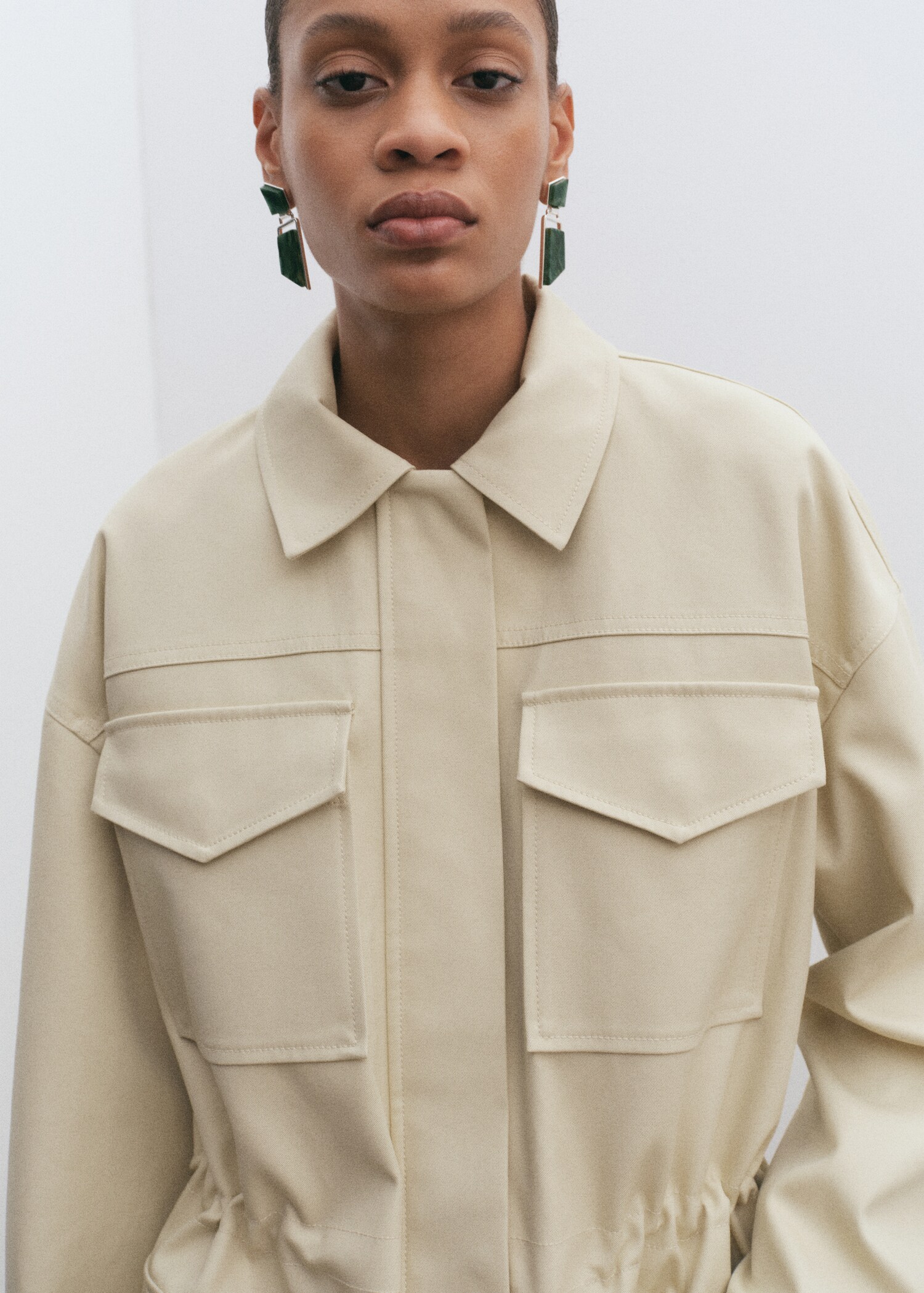 Semiprecious stone earrings - General plane