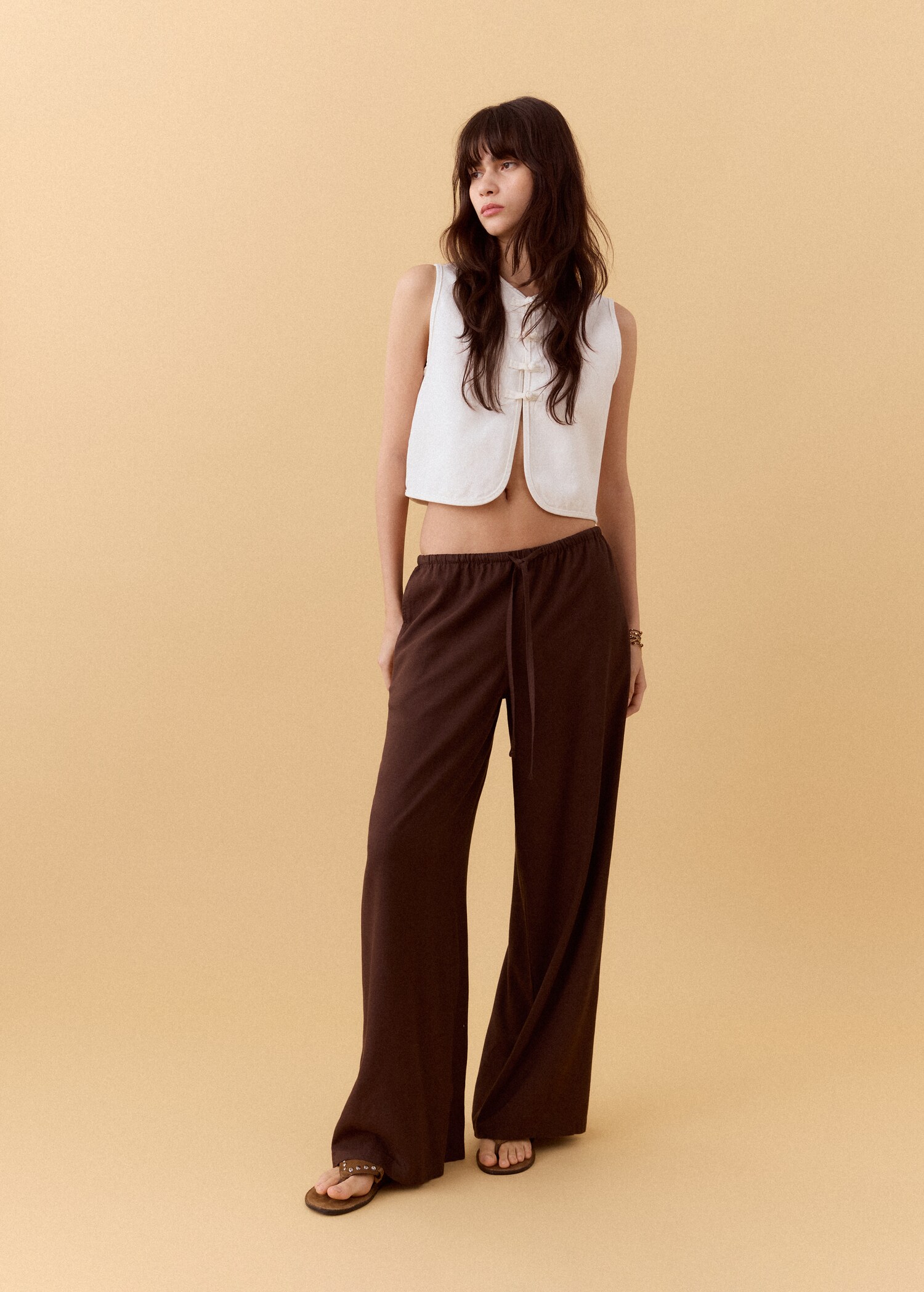 Flowy straight-fit trousers - General plane