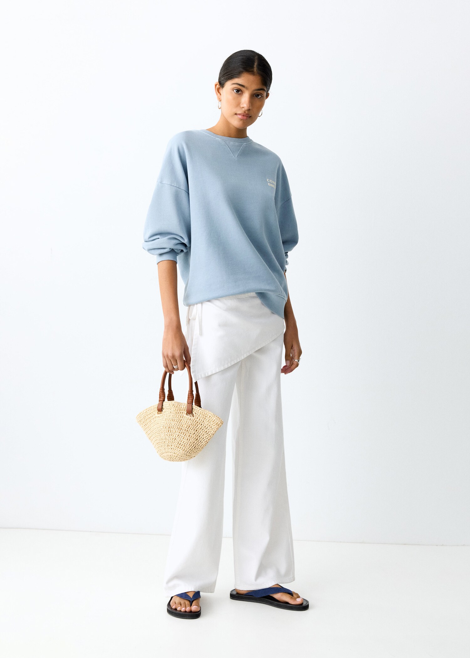 Printed cotton sweatshirt - General plane