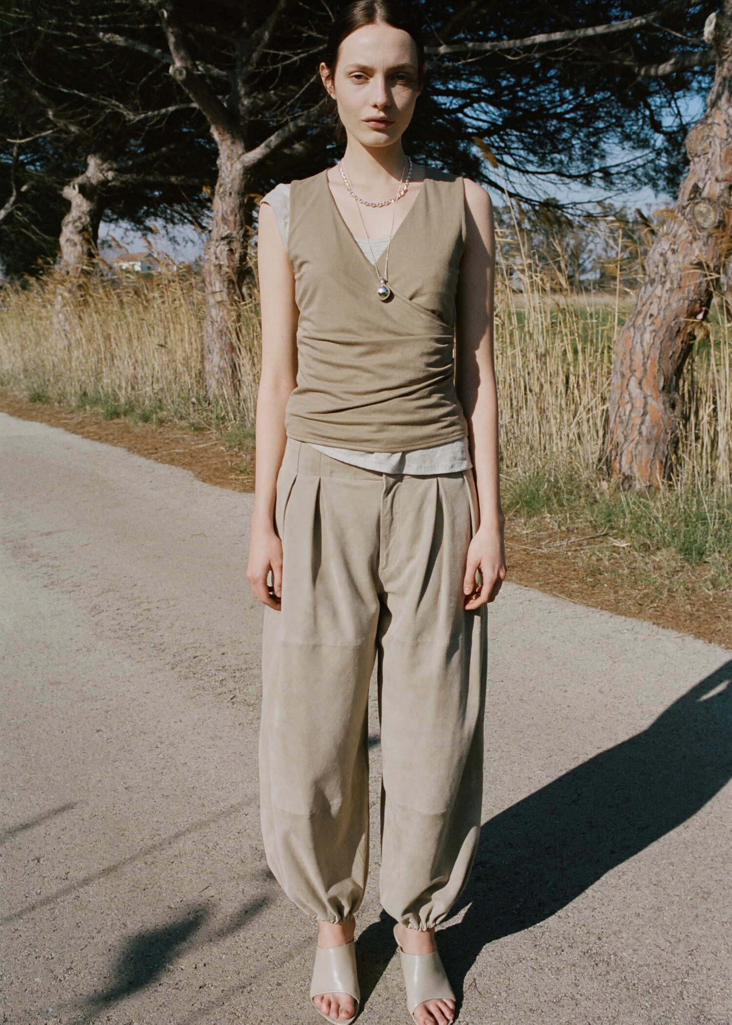 Ruched wrap top - General plane