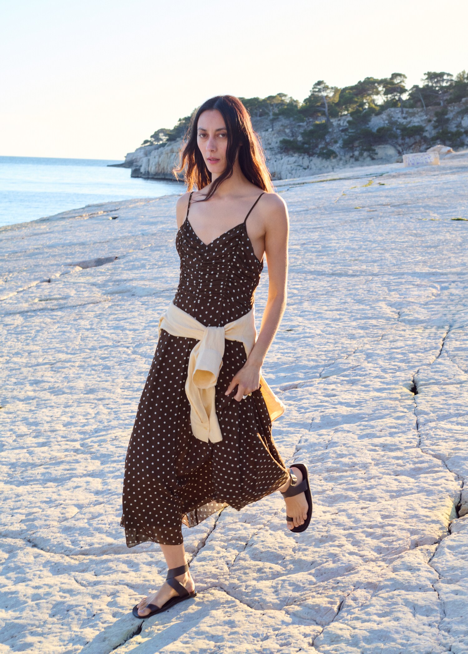 Polka dots long dress - General plane