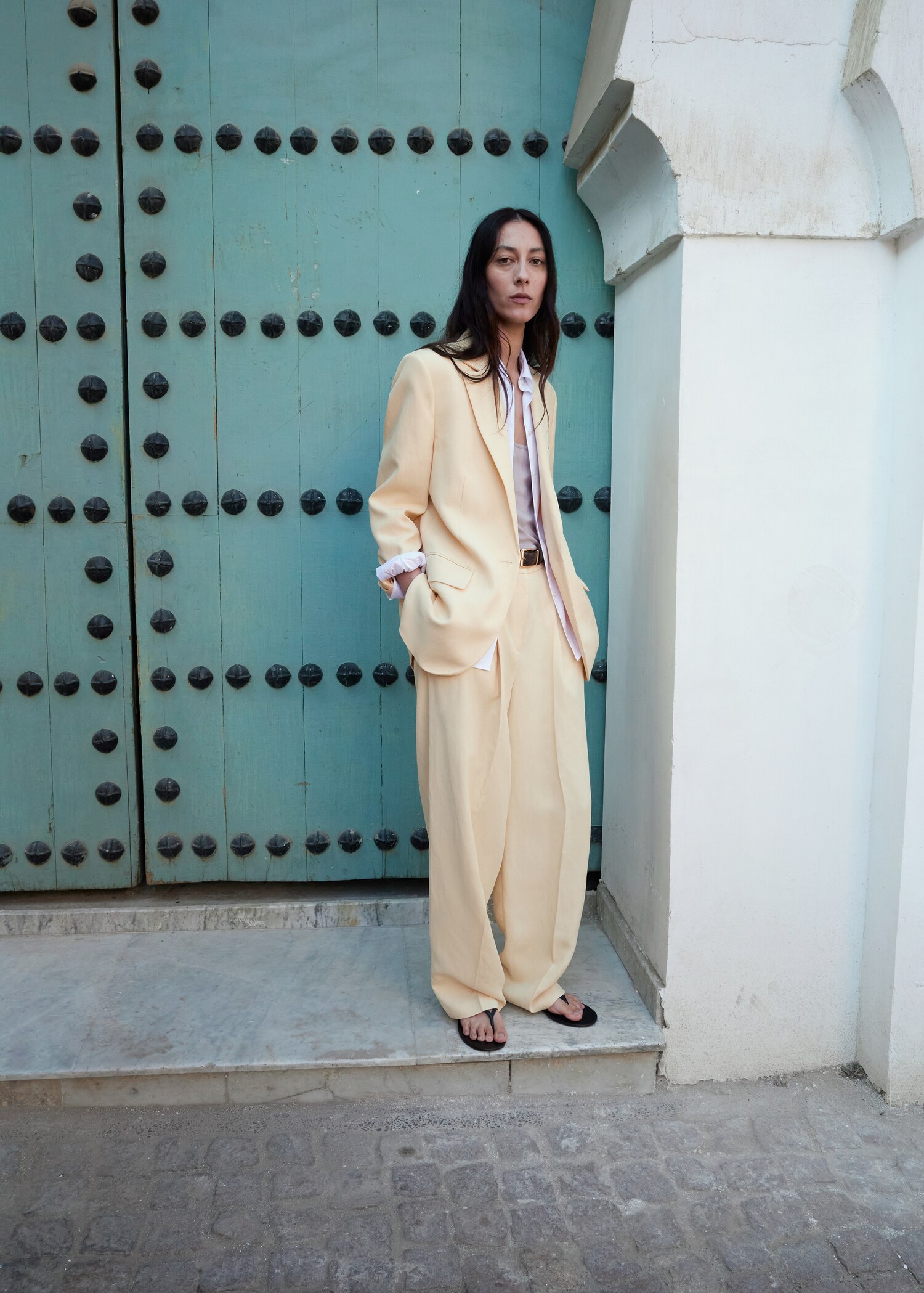 Pantalon droit lin - Plan général