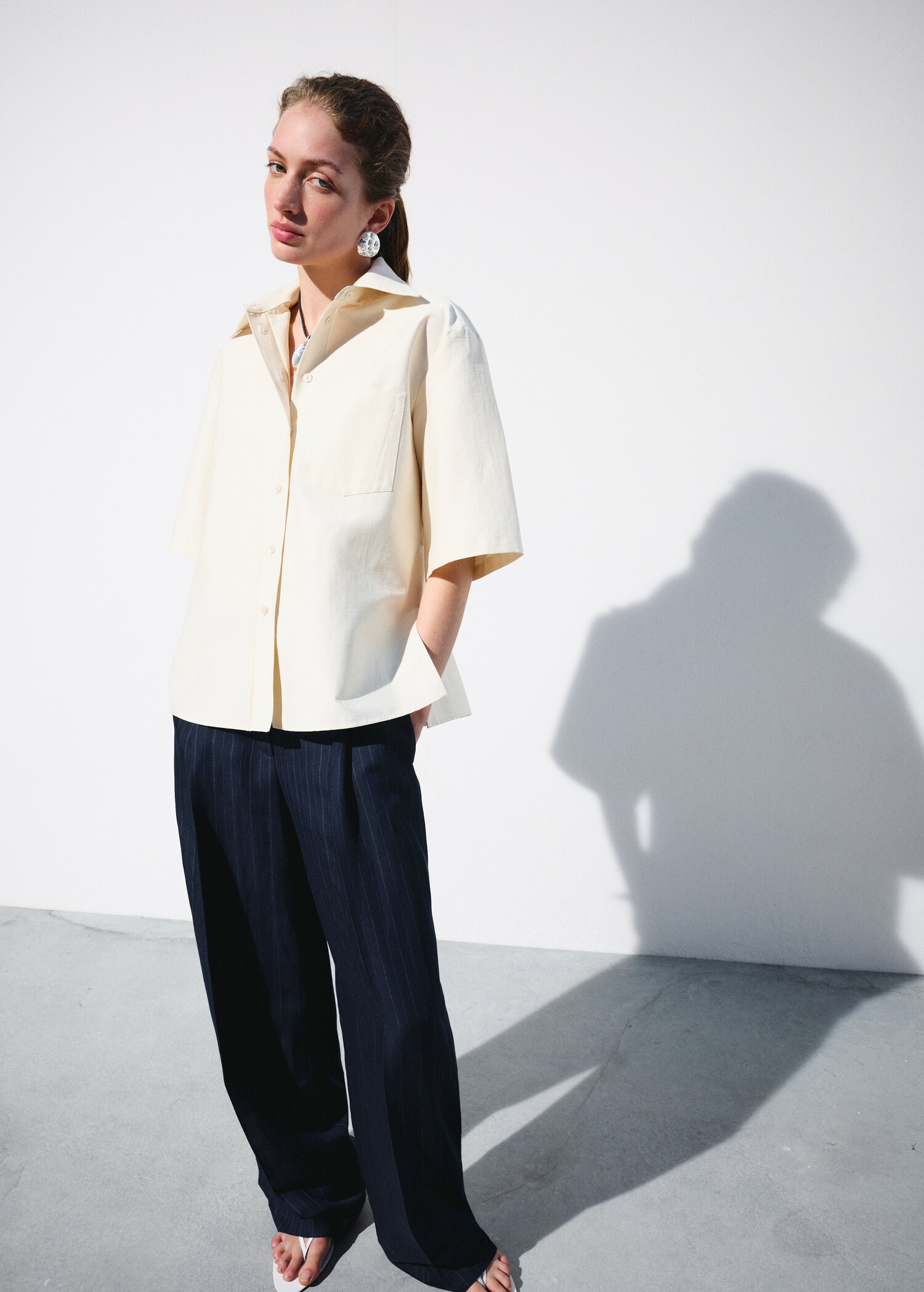 Pinstripe suit trousers - General plane