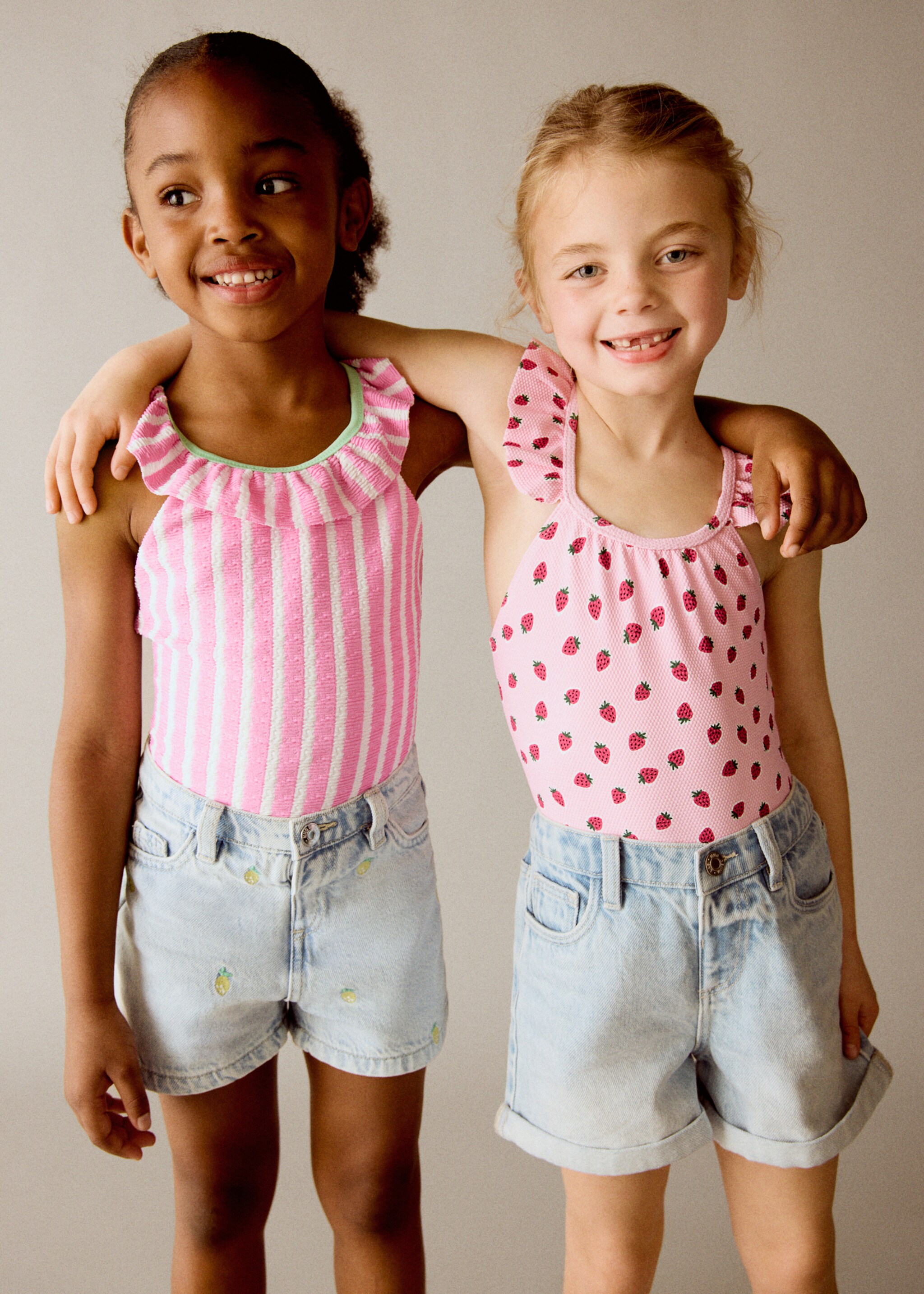 Strawberry print swimsuit - General plane, Pink. Ref: 27017905-00.